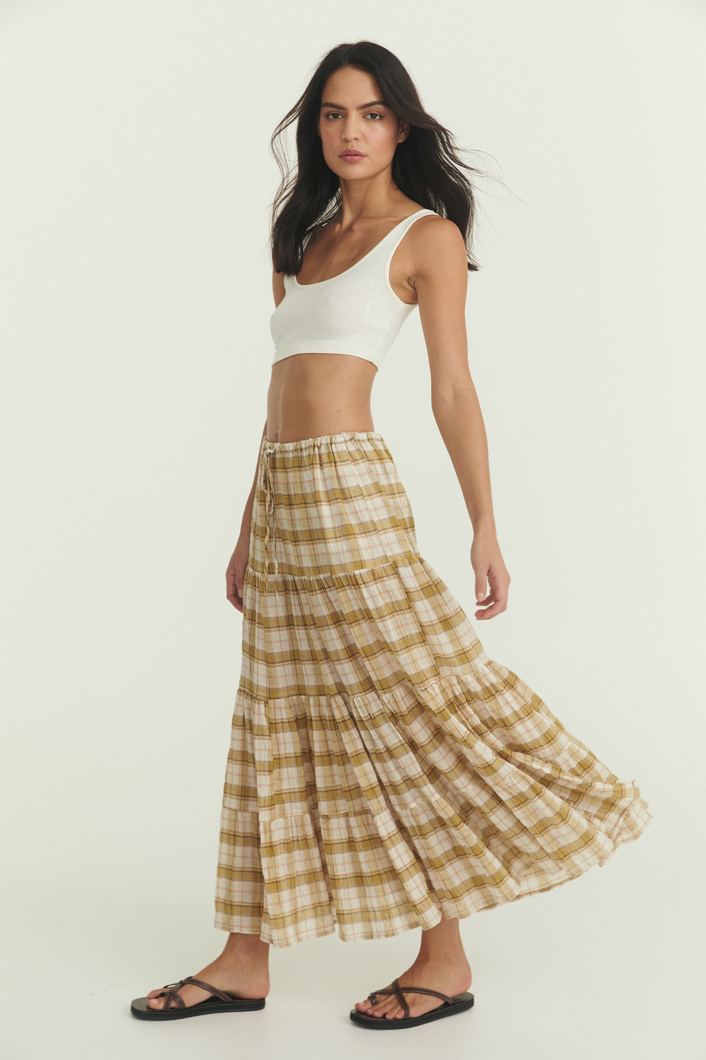 Bette Skirt - Plaid Cotton image 1