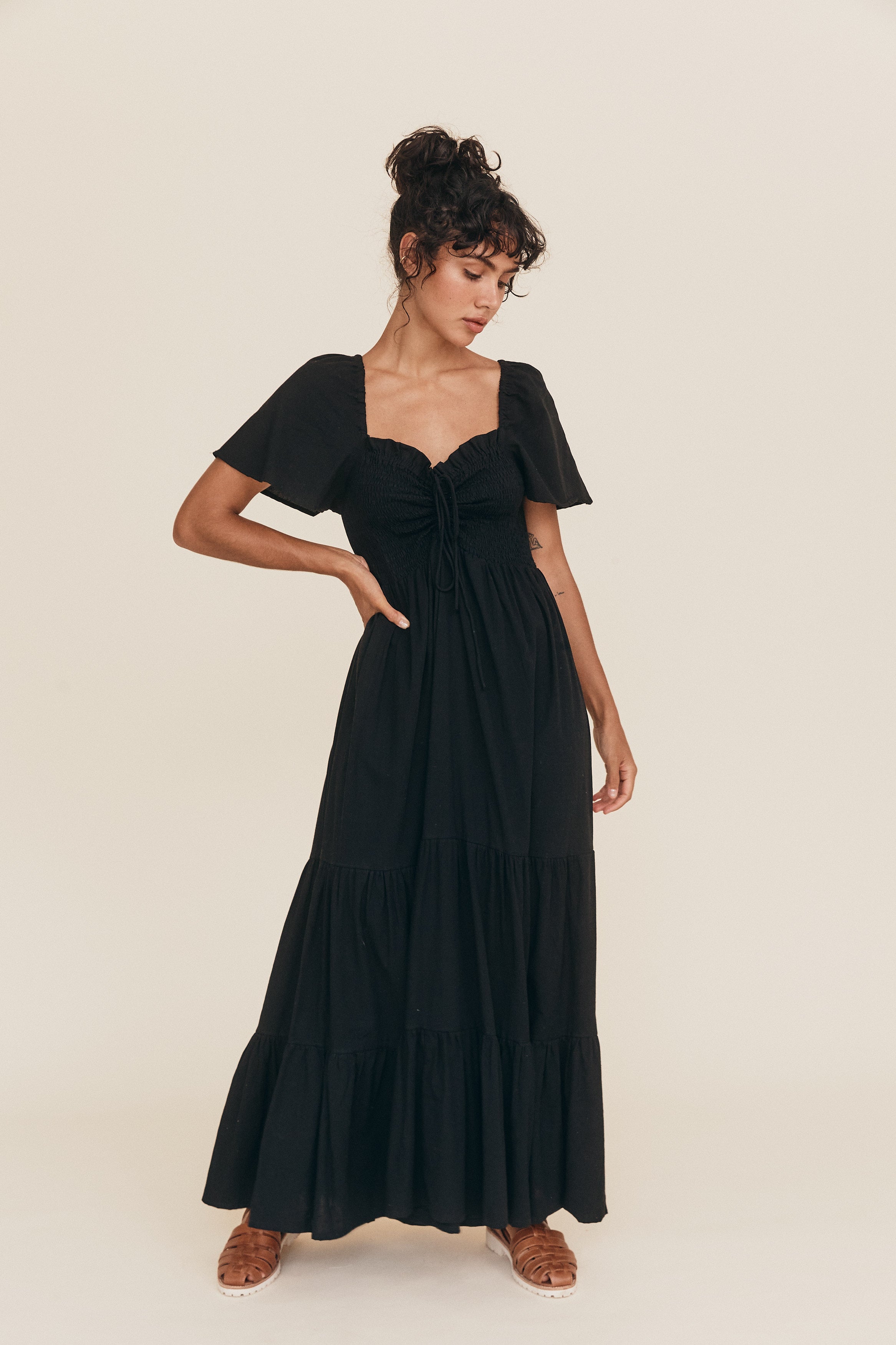 Anais Maxi Dress - Noir image 10