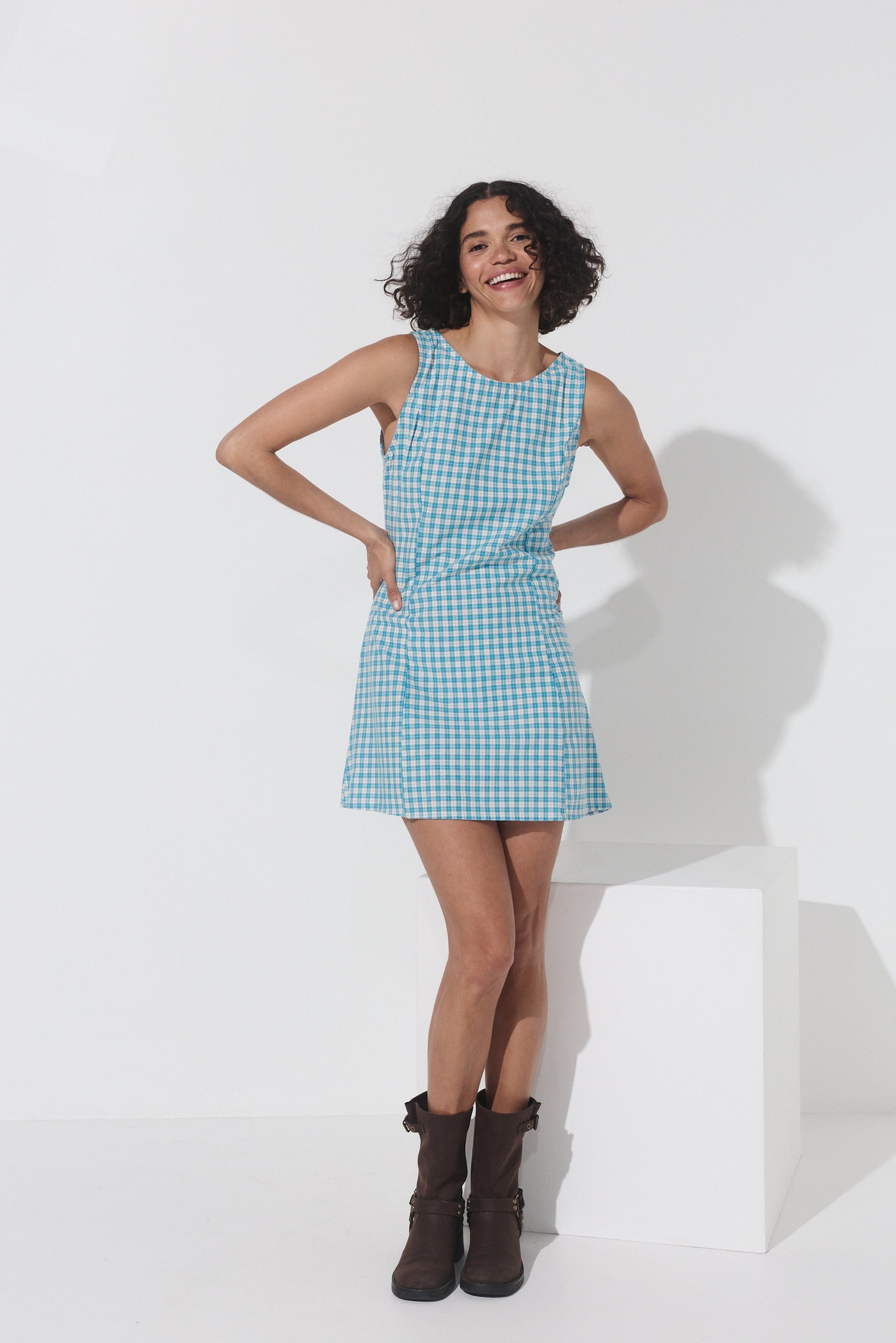 Lila Shift Dress - Capri Cotton image 7