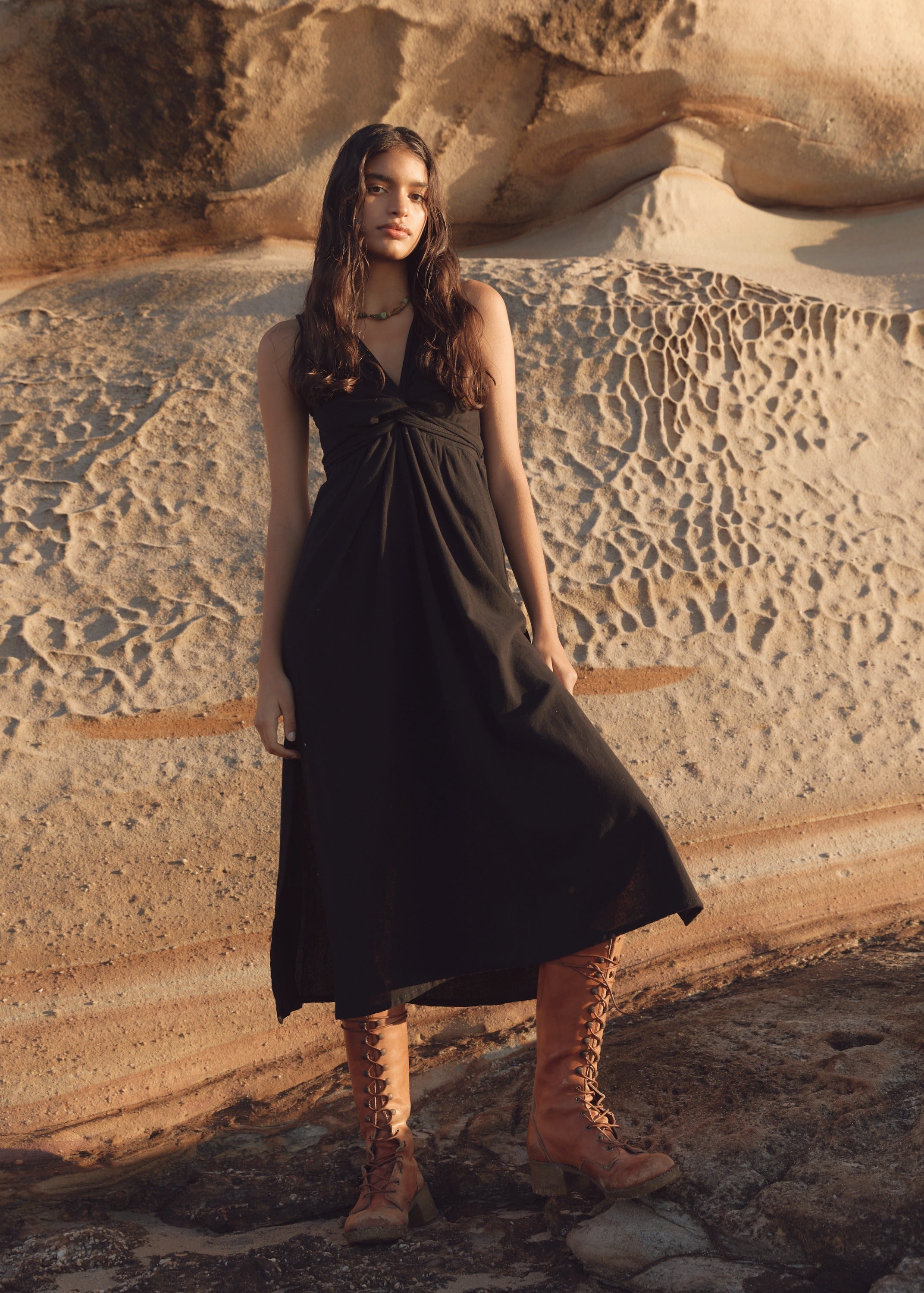 Harper Wrap Dress - Noir image 9