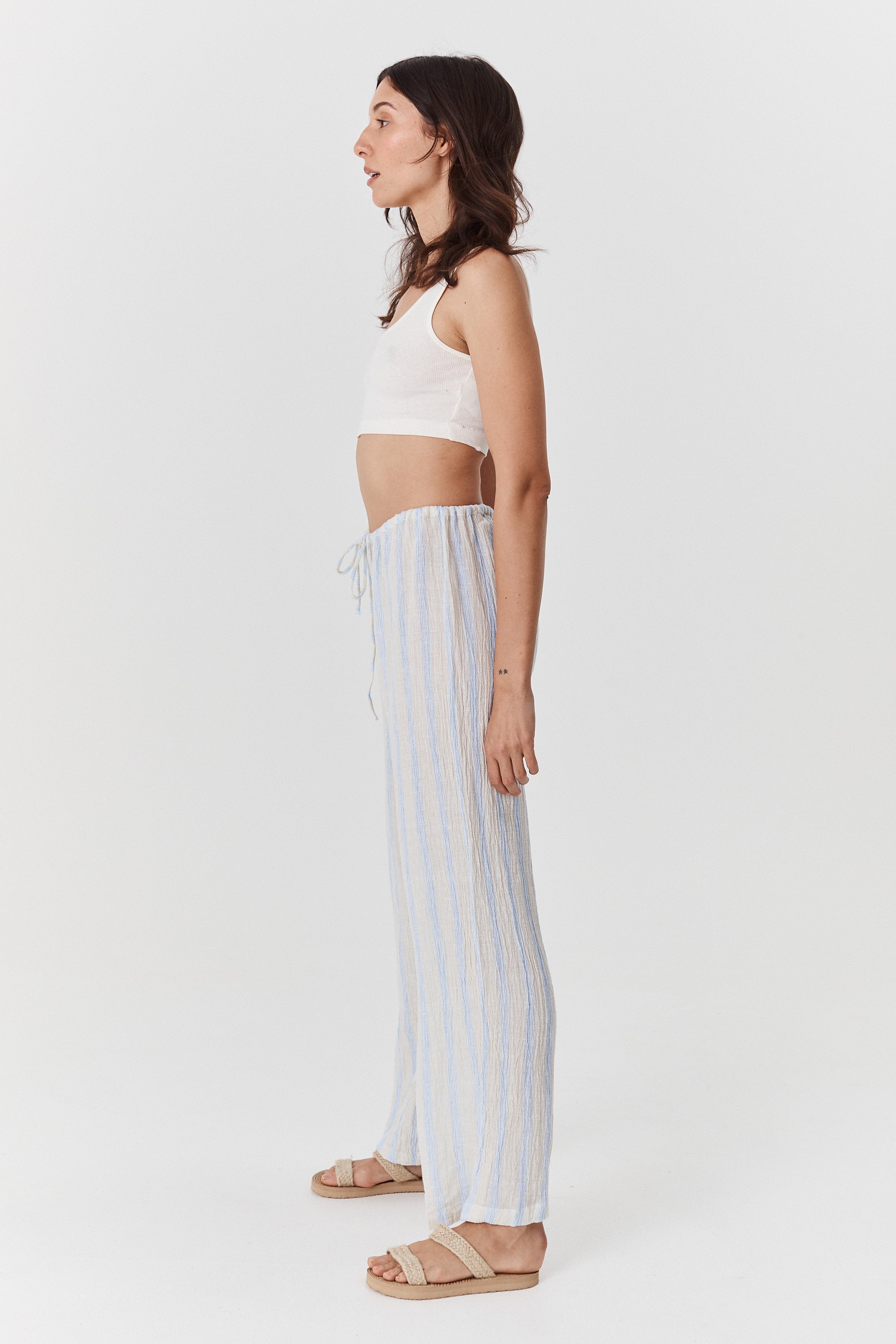 Robin Pants - Striped Crinkle Linen image 10