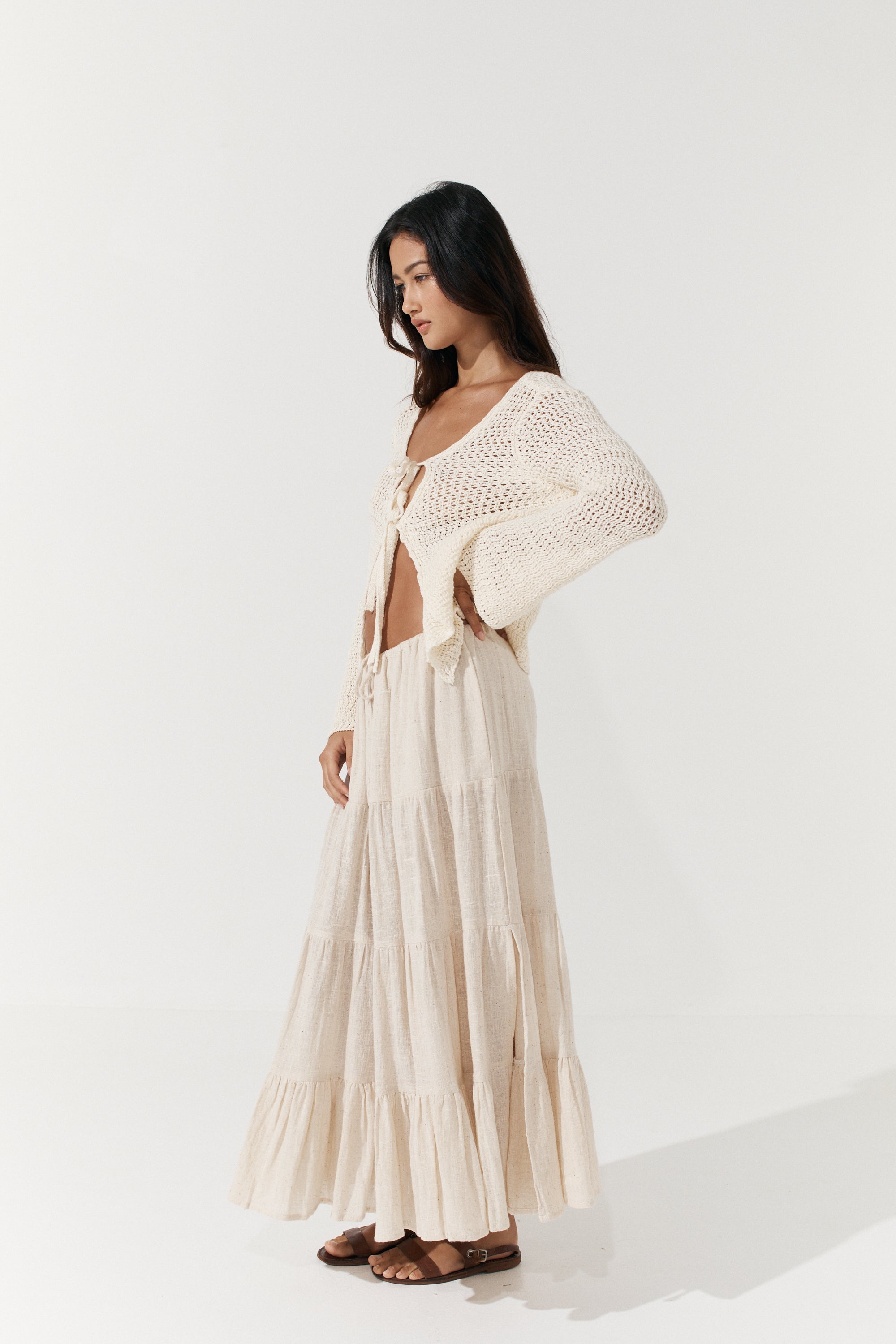 Etta Tie Knit - Cream image 7