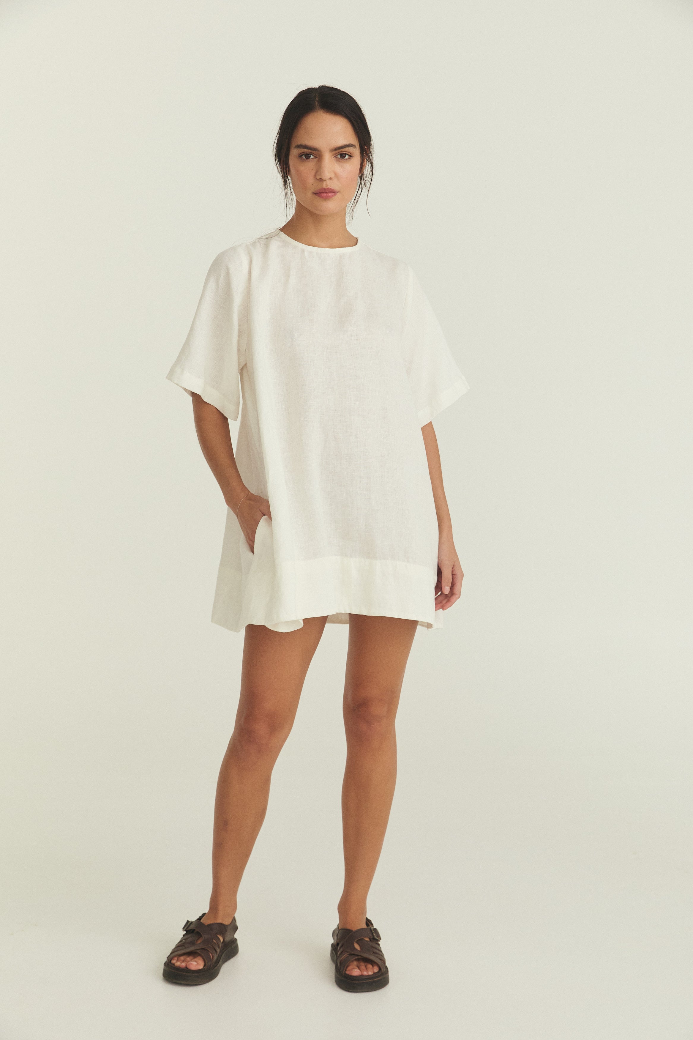 Noa Shift Dress - Soft Washed Linen image 4