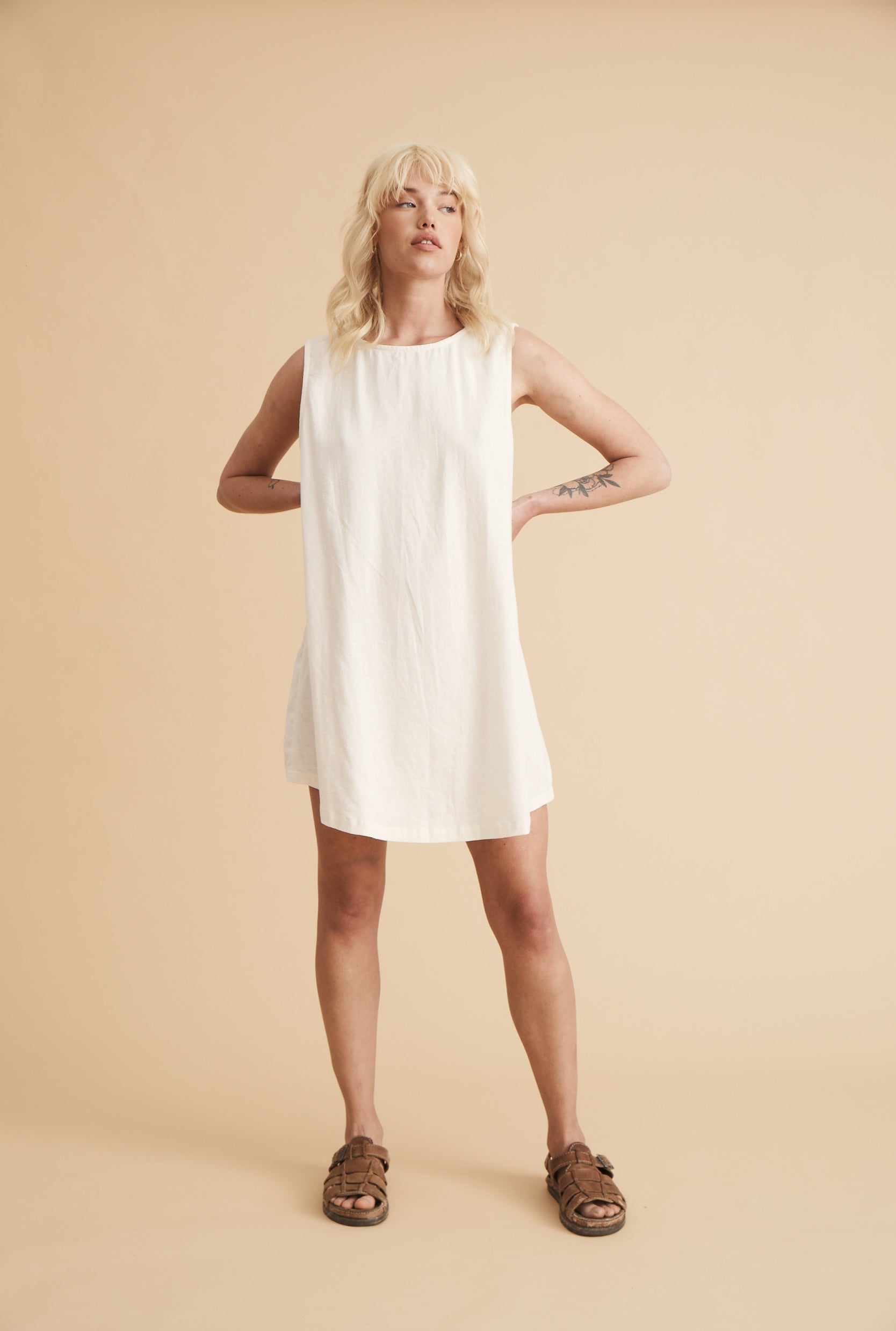 Classic Linen Shift Dress image 7