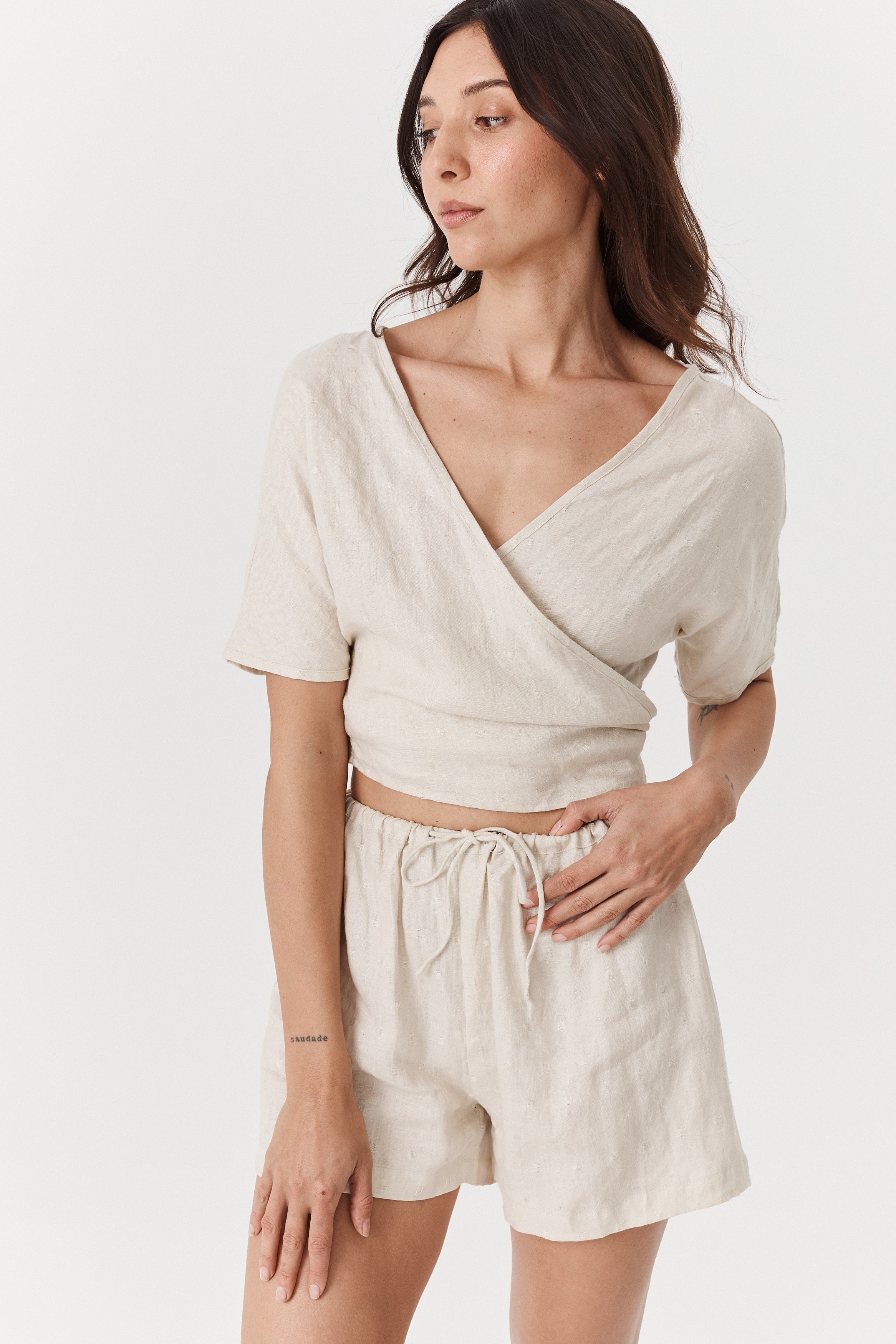 Etienne Wrap - Distressed Linen image 4