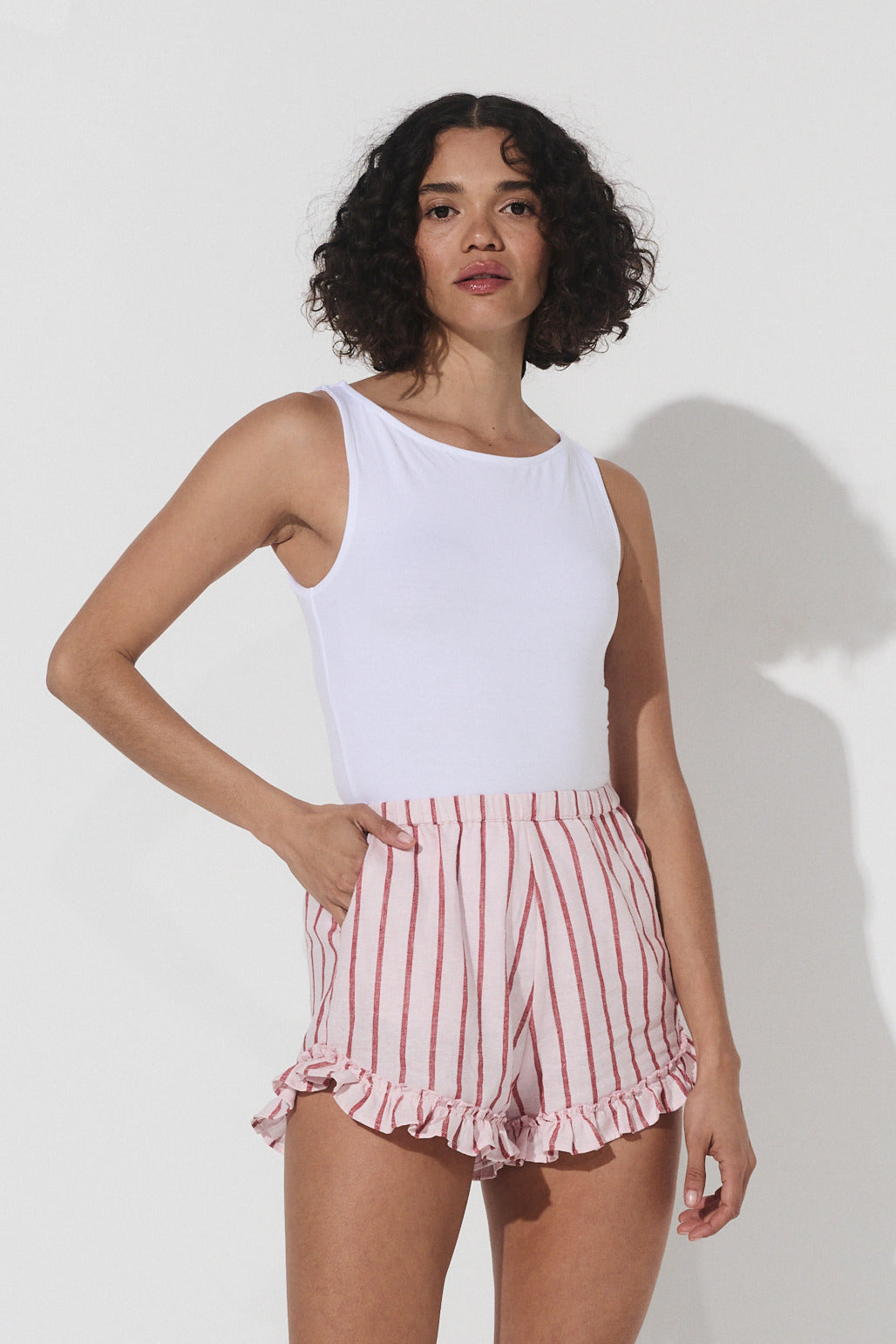 Jeanne Shorts - Stripe Hemp image 1