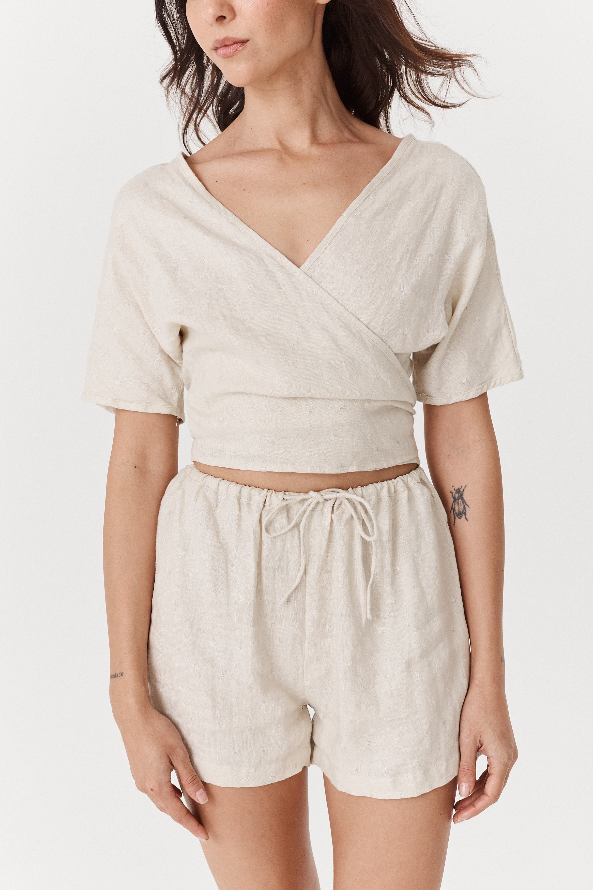 Etienne Wrap - Distressed Linen image 3