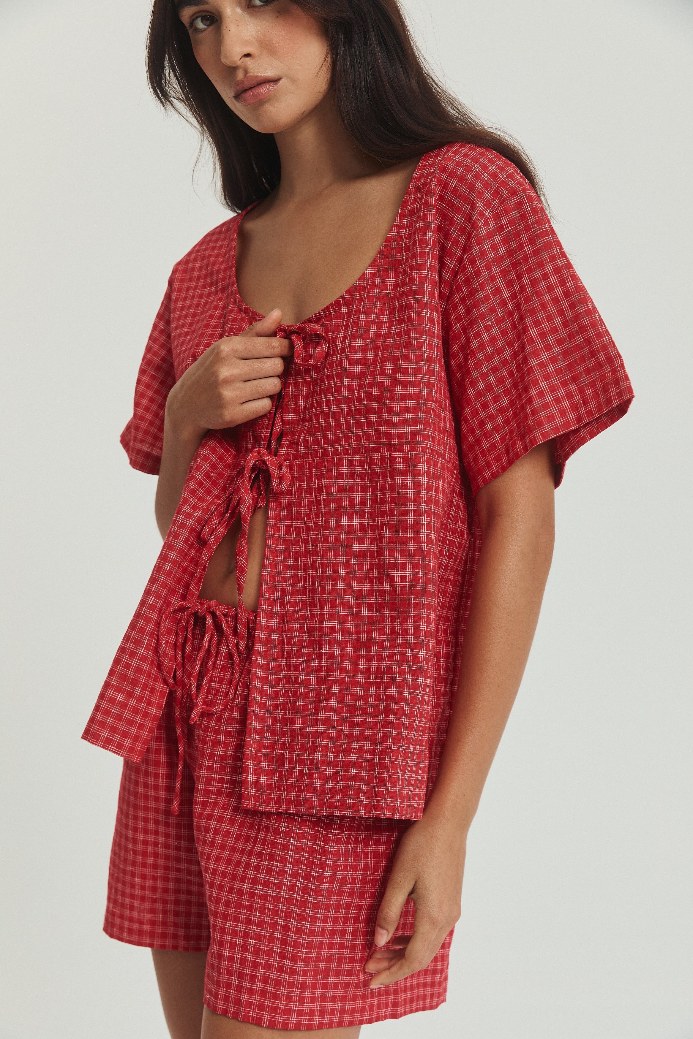 Robin Tie Top - Hemp Linen image 4