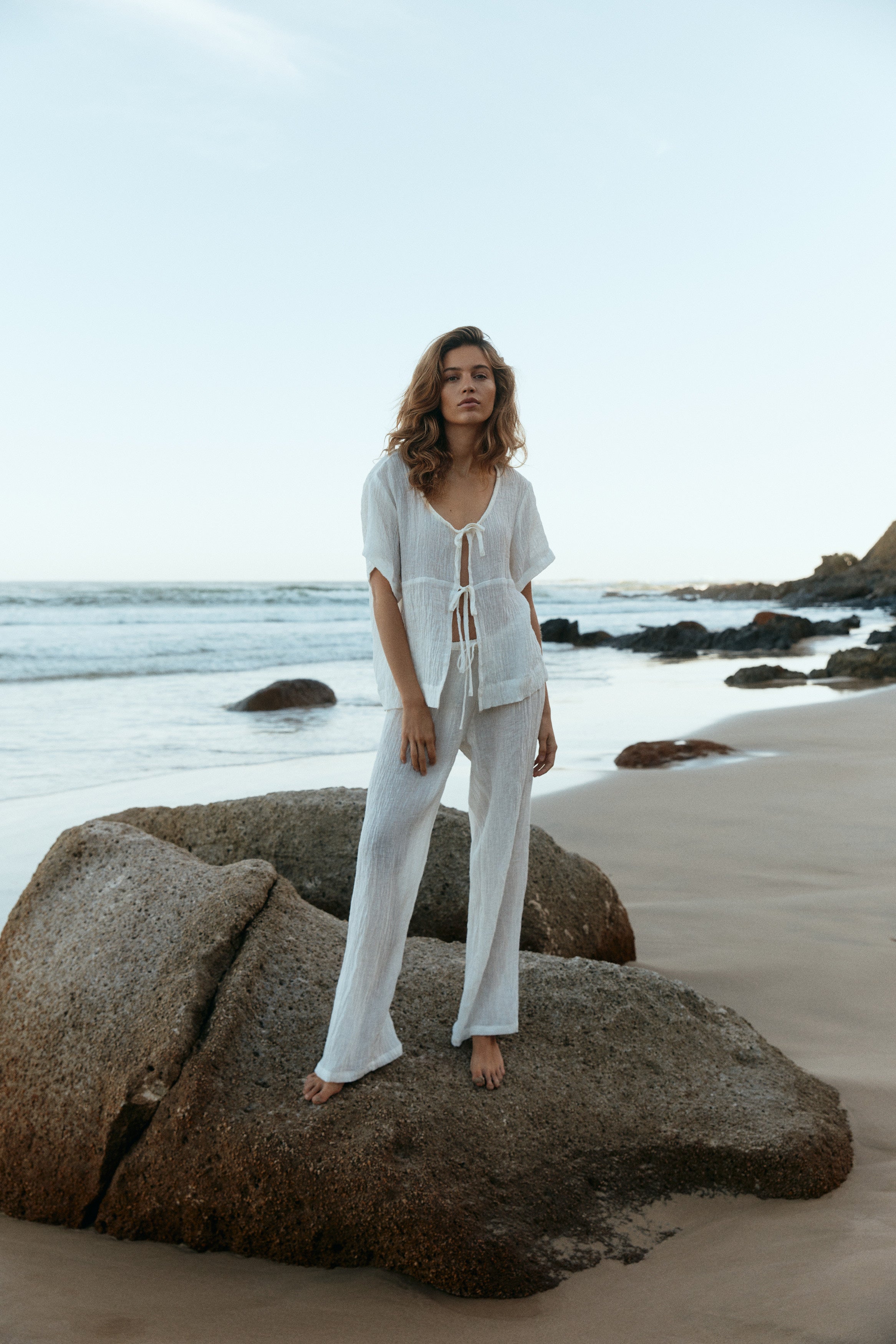 Robin Tie Top - Crinkle Linen image 12