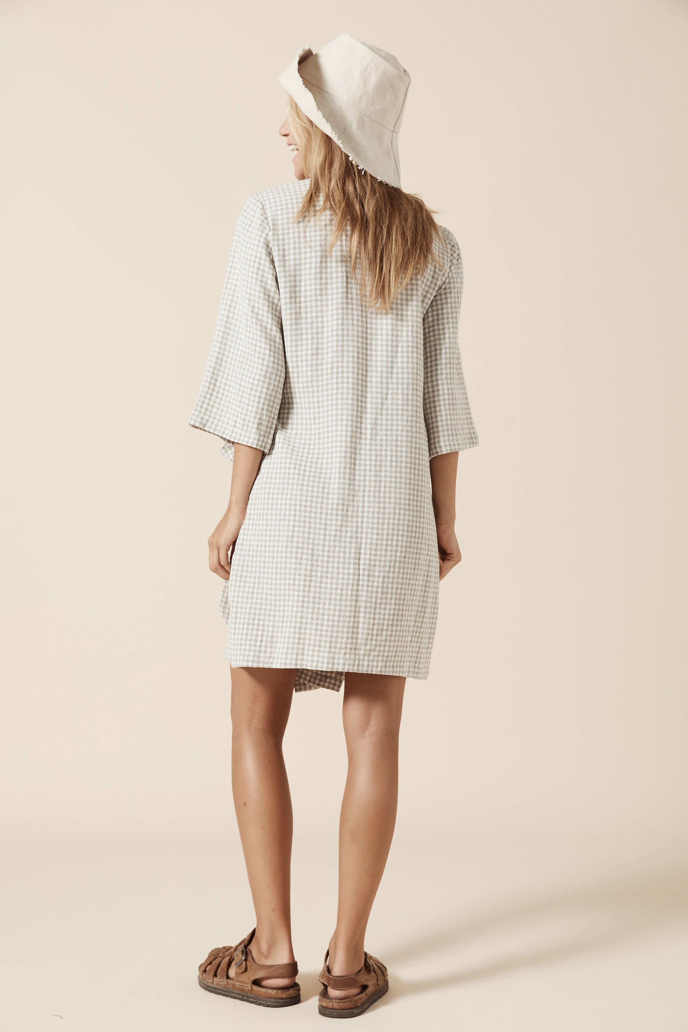 Quinn Wrap Dress - Natural Ash image 8