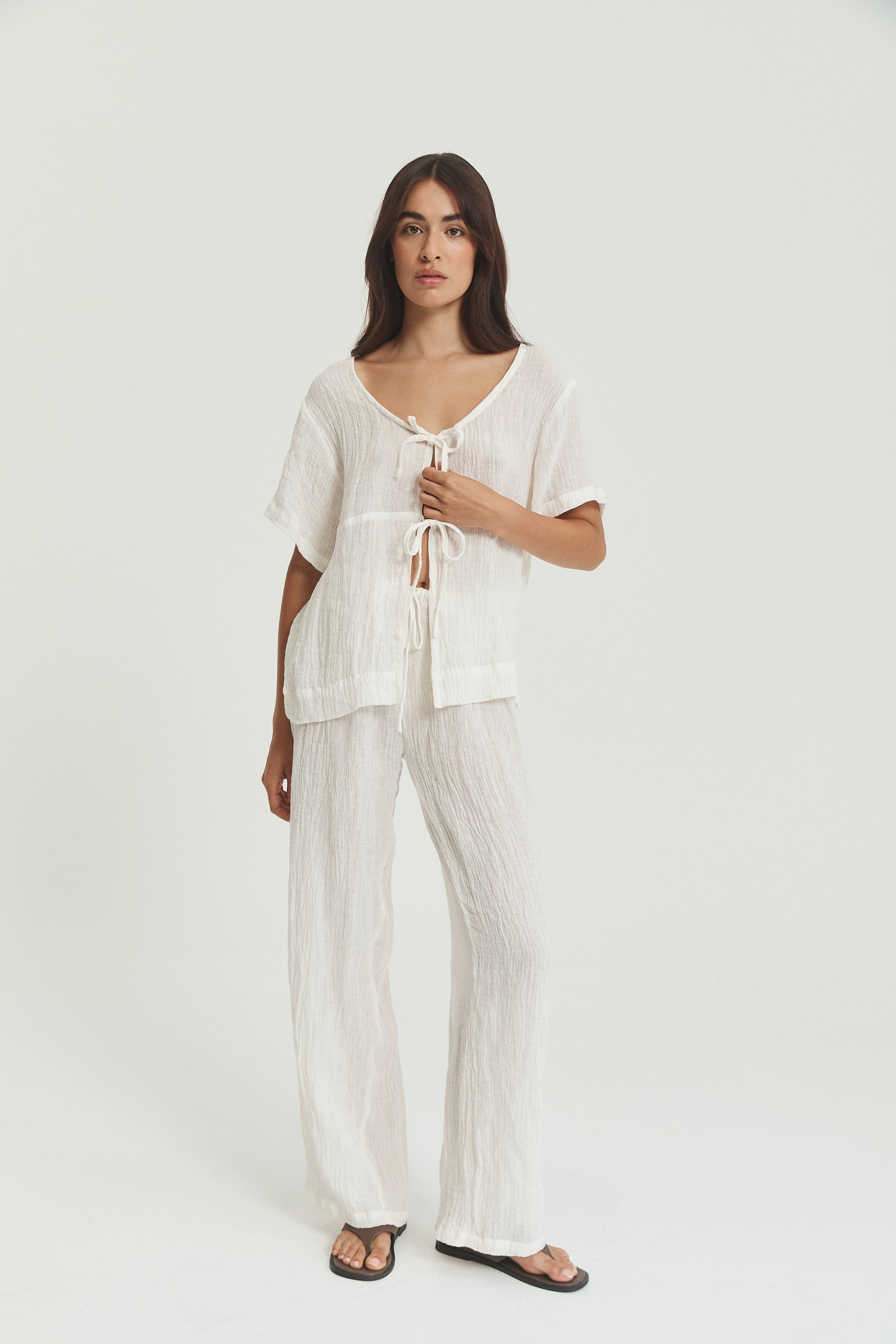 Robin Tie Top - Crinkle Linen image 9