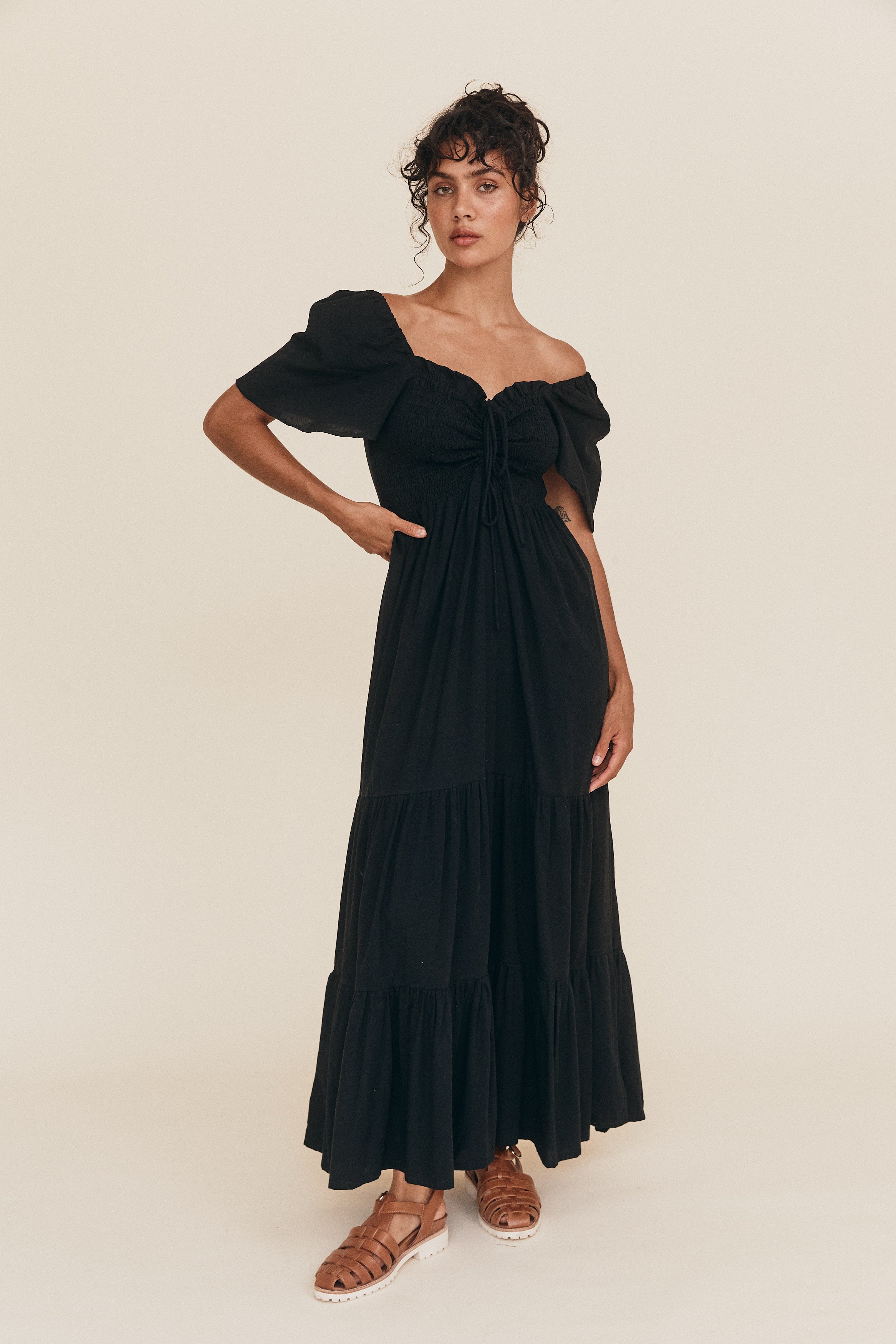 Anais Maxi Dress - Noir image 13