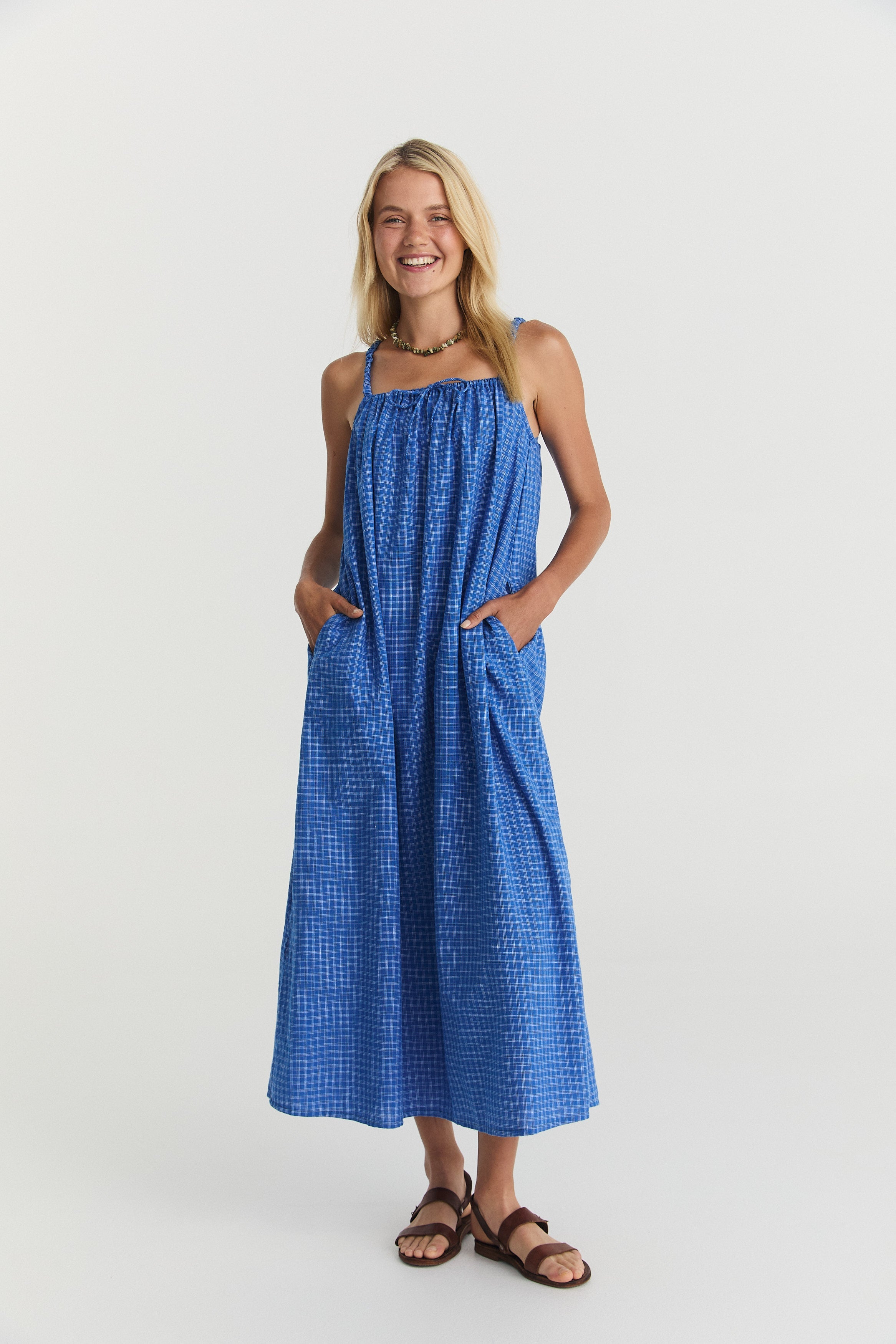 Nash Midi - Cerulean Hemp Linen image 6