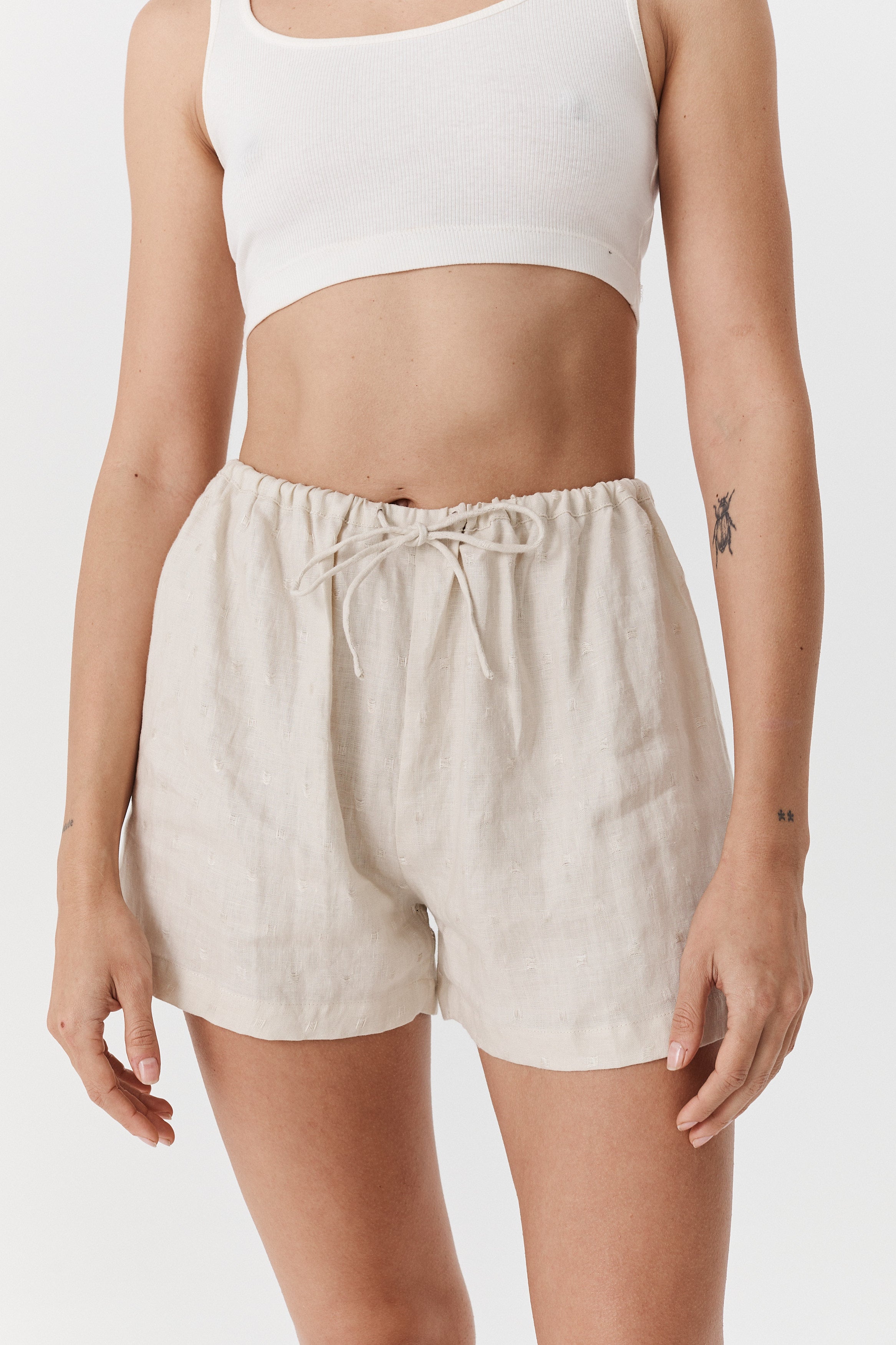 Robin Shorts - Distressed Linen image 0
