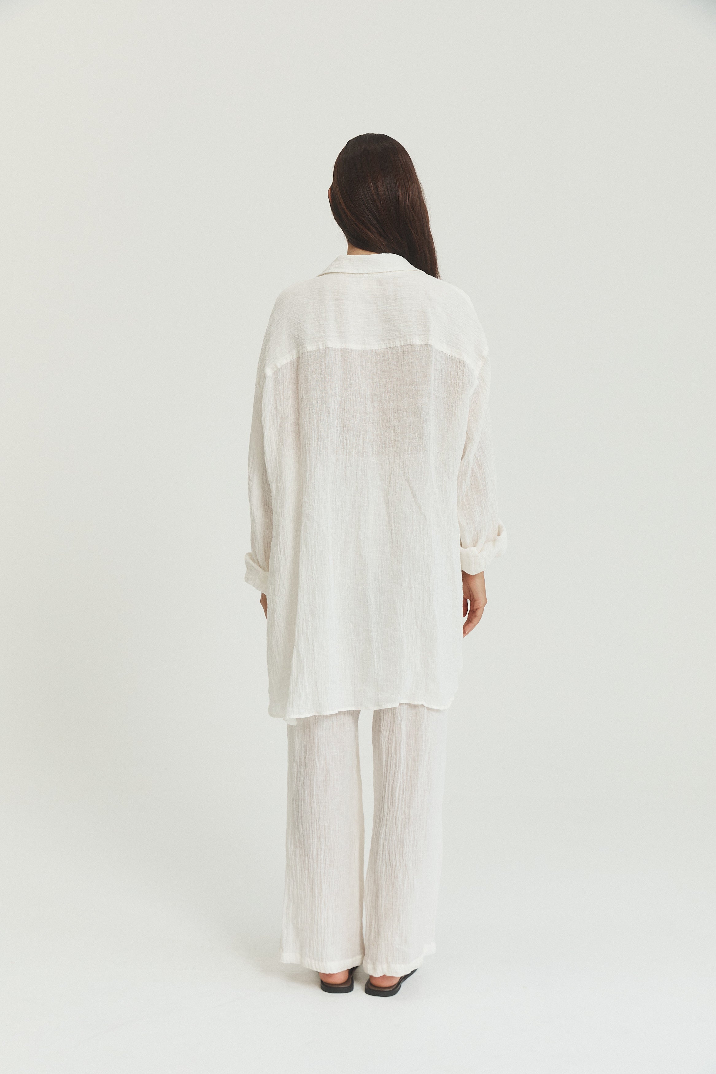 Josie Shirt Dress - Linen Crinkle image 13