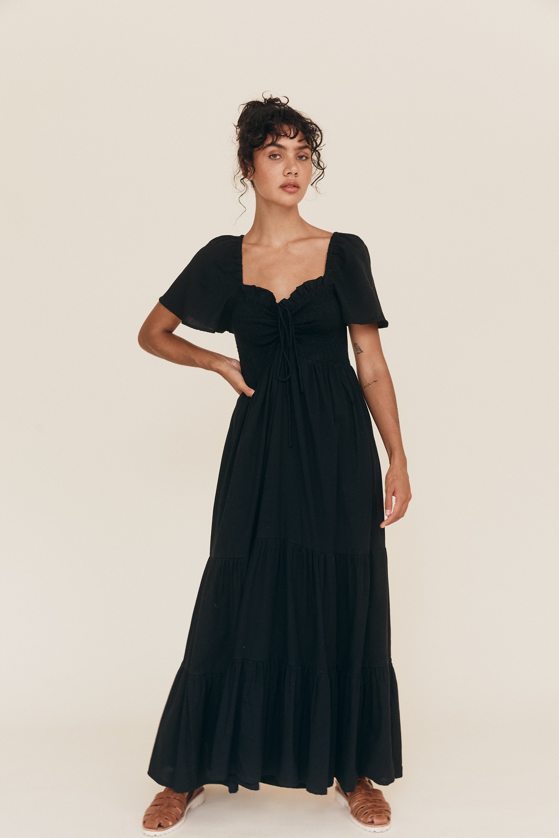Anais Maxi Dress - Noir image 7