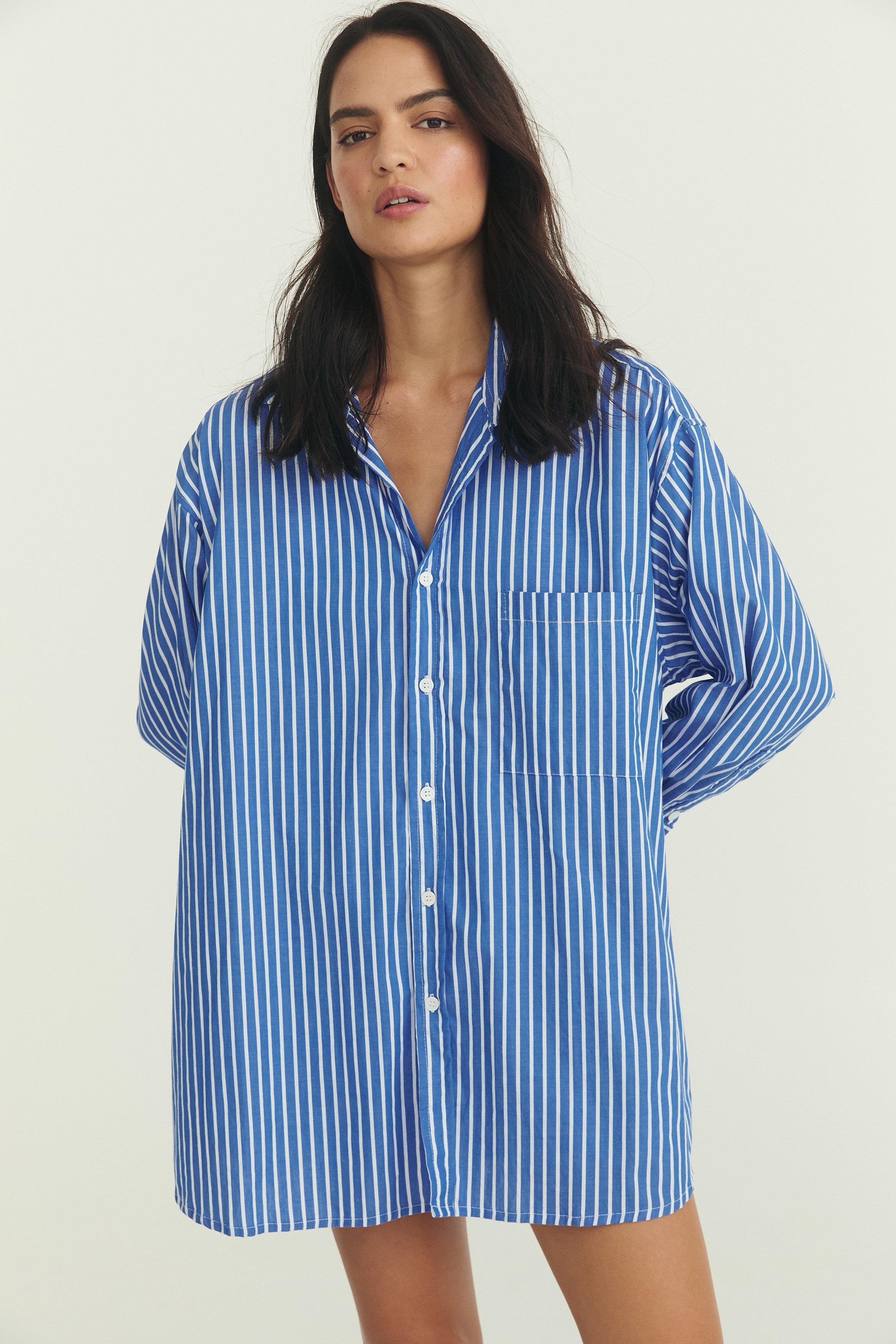 Byron Shirt Dress - Poplin Stripe image 9