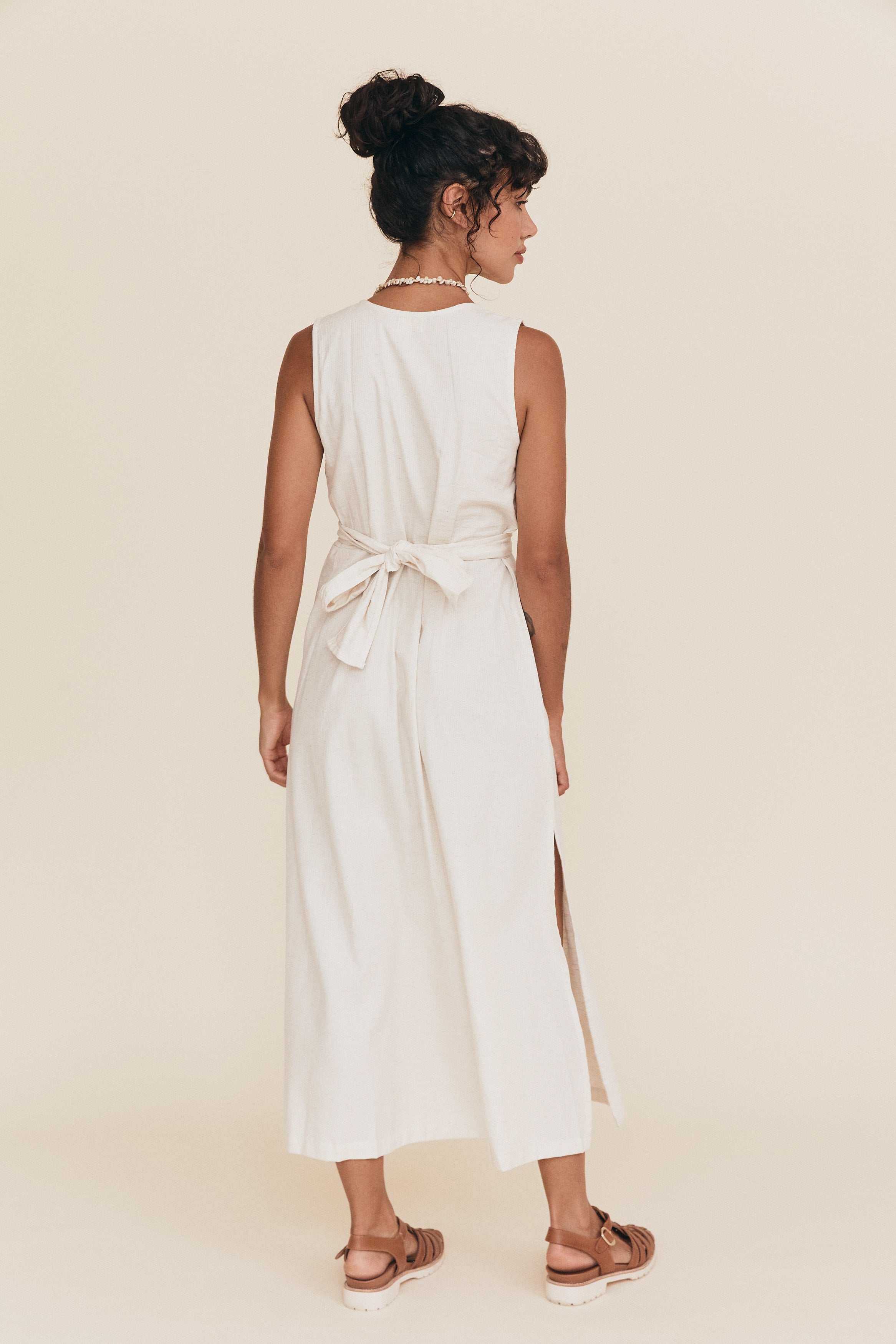 Harper Wrap Dress - Cream image 9