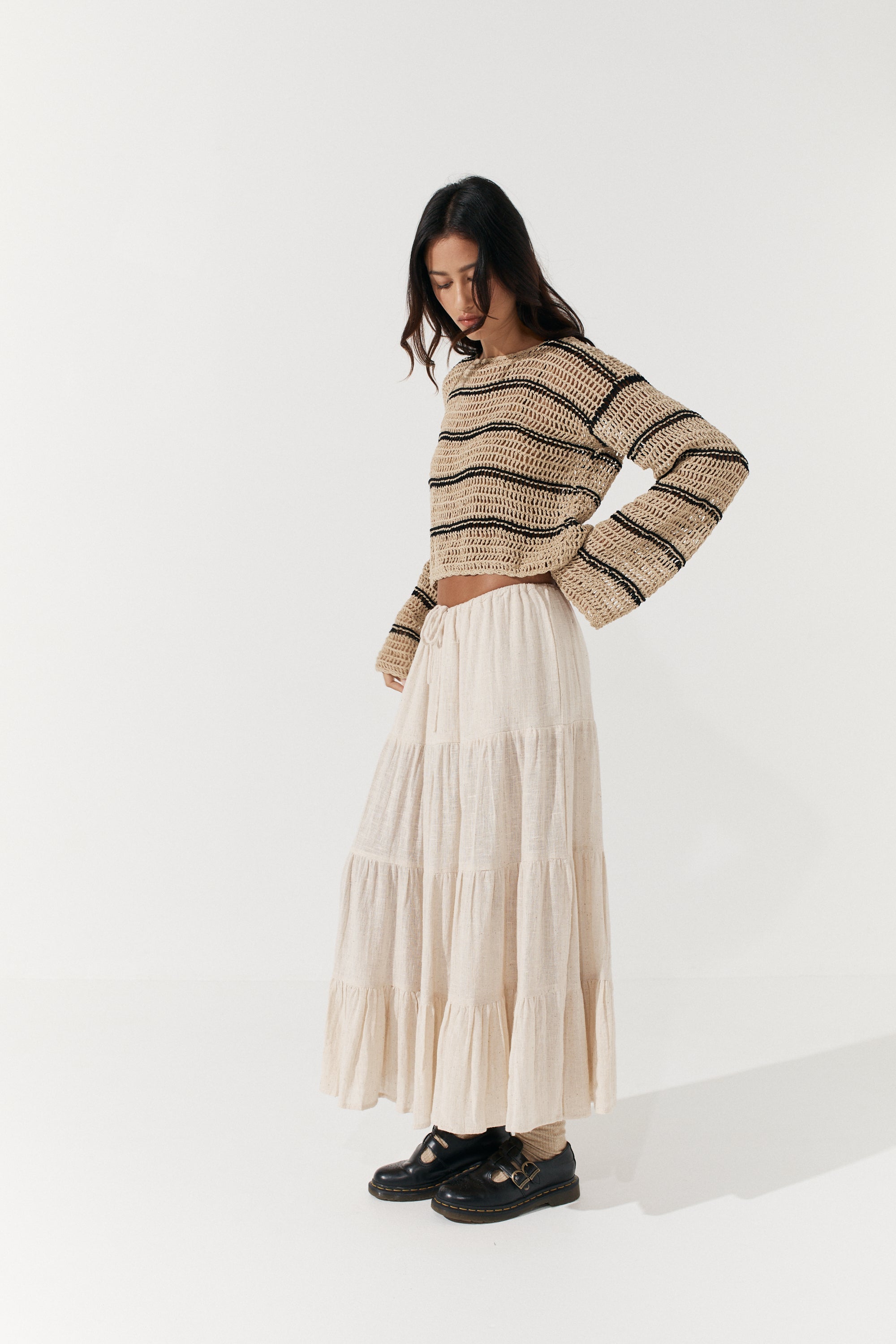 Fifi Crochet Crop - Fawn image 7