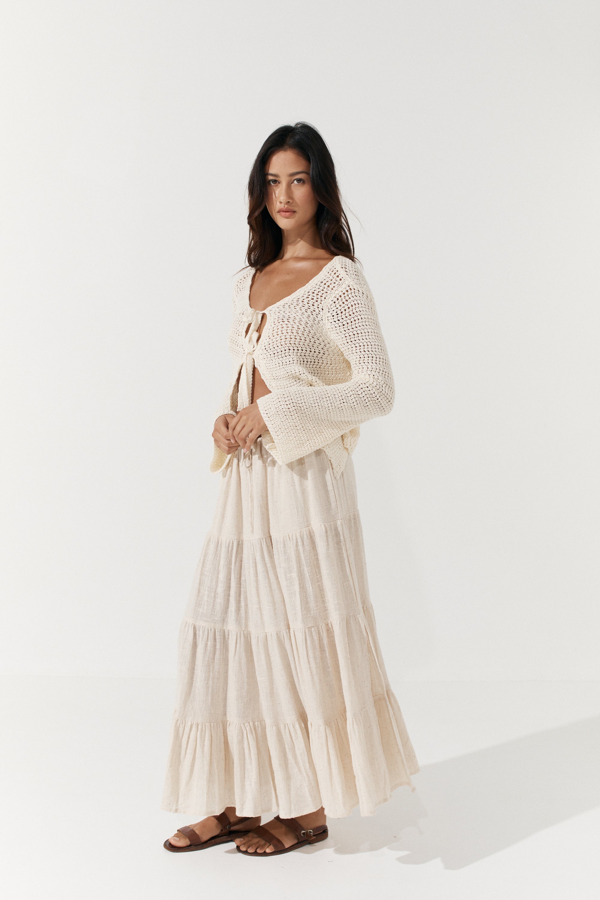 Etta Tie Knit - Cream image 8