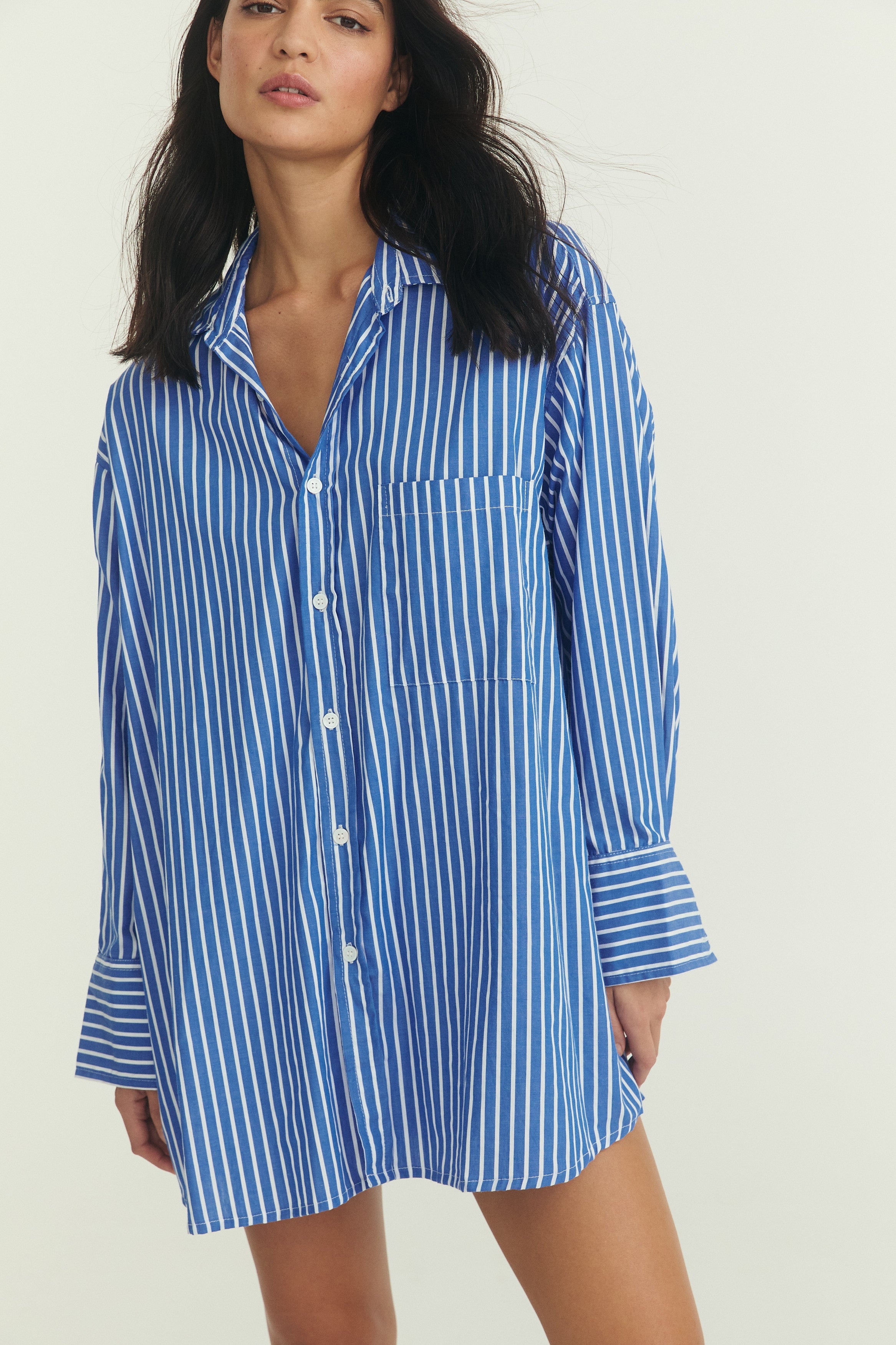 Byron Shirt Dress - Poplin Stripe image 5