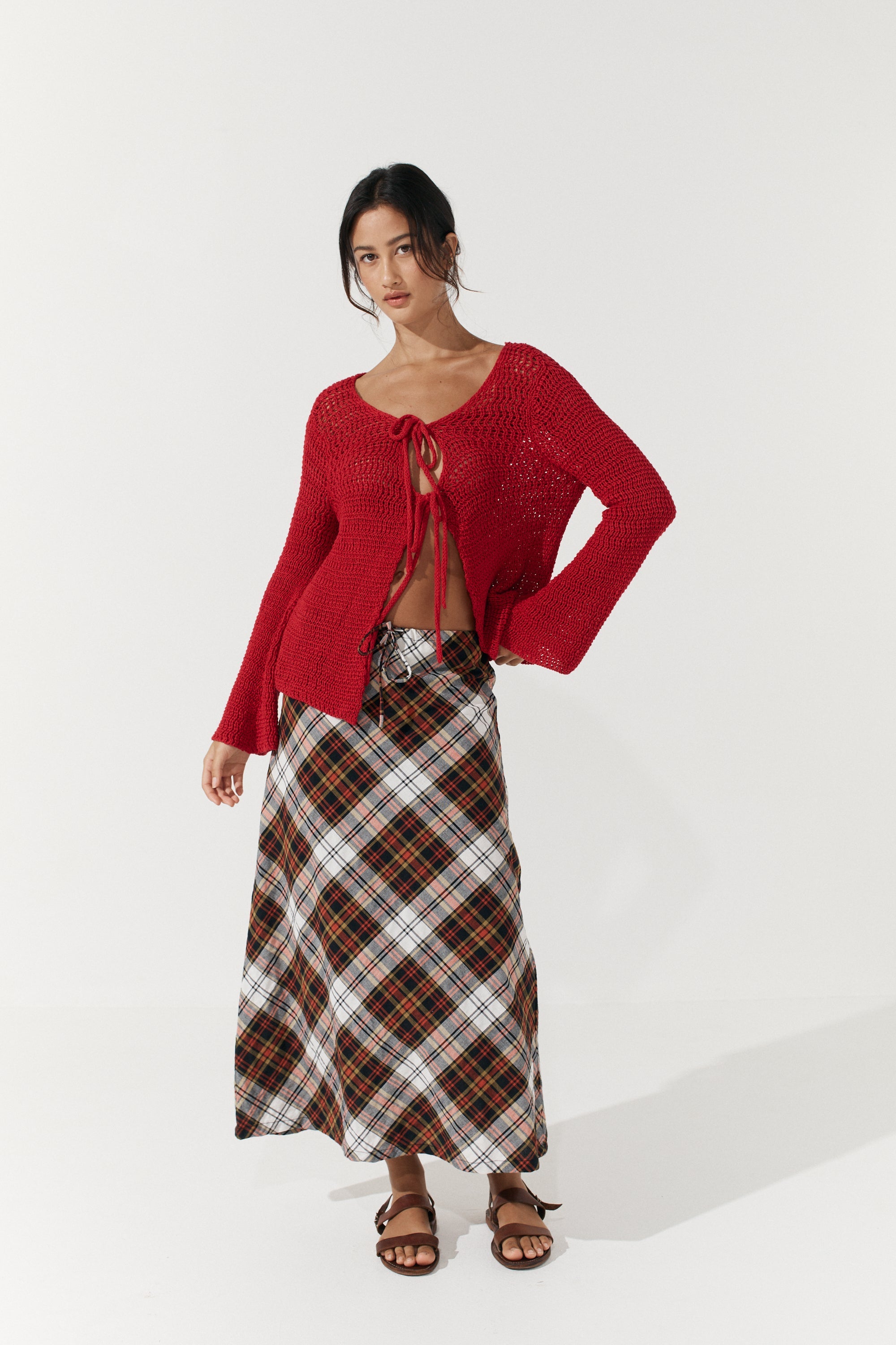 Etta Tie Knit - Scarlet image 7