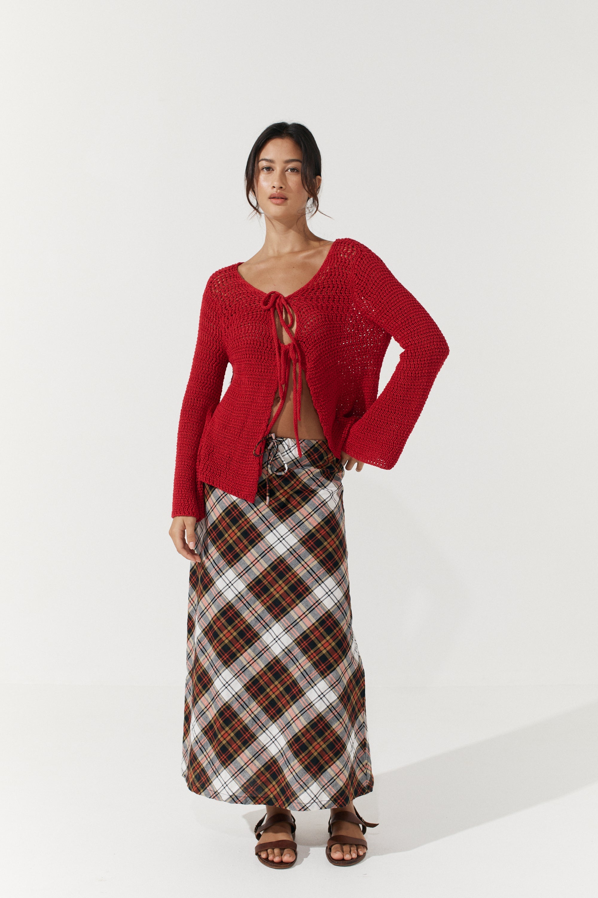 Riley Aysmmetrical Skirt - Tartan image 2