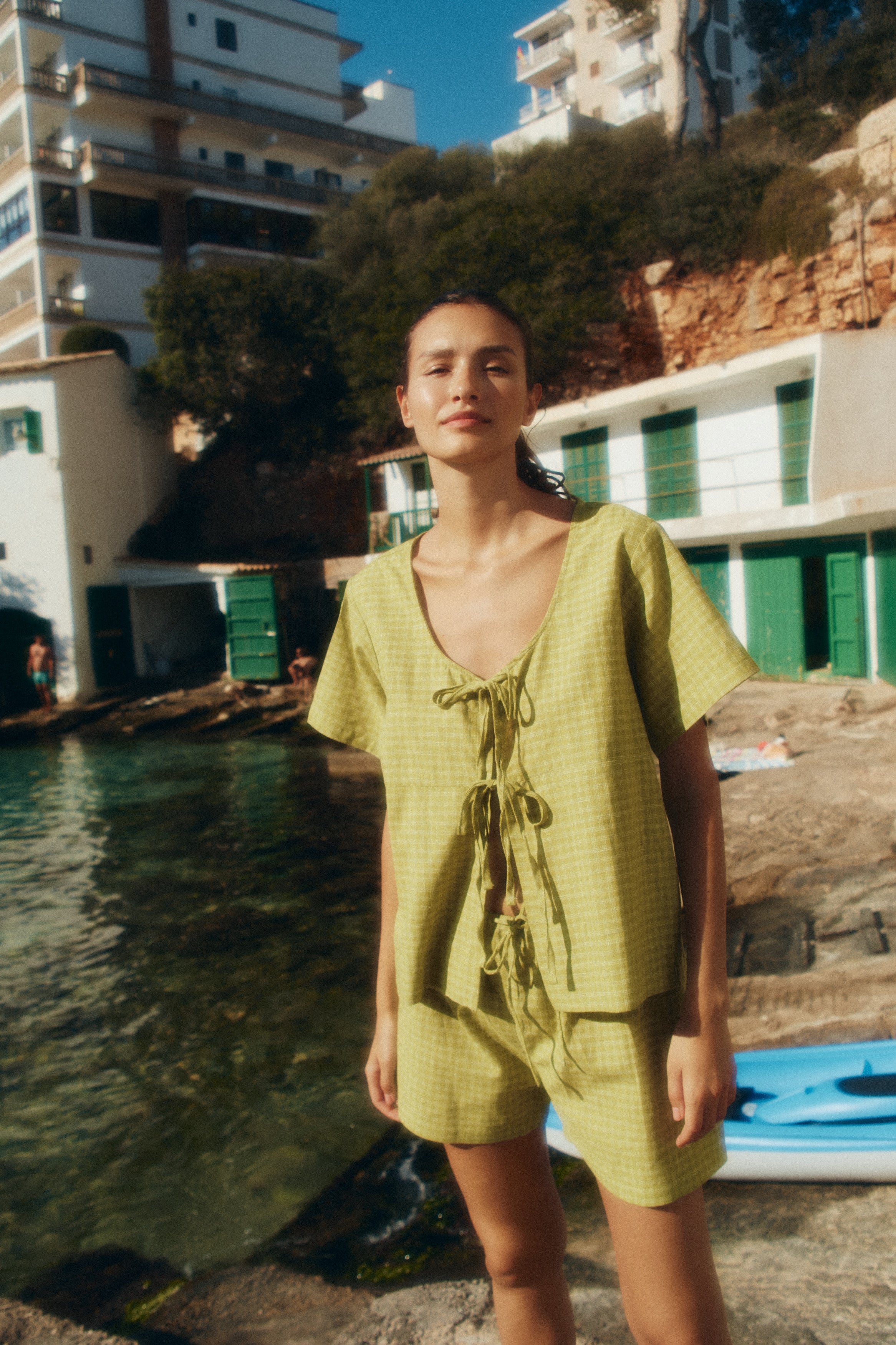 Robin Tie Top - Elm Hemp Linen image 1