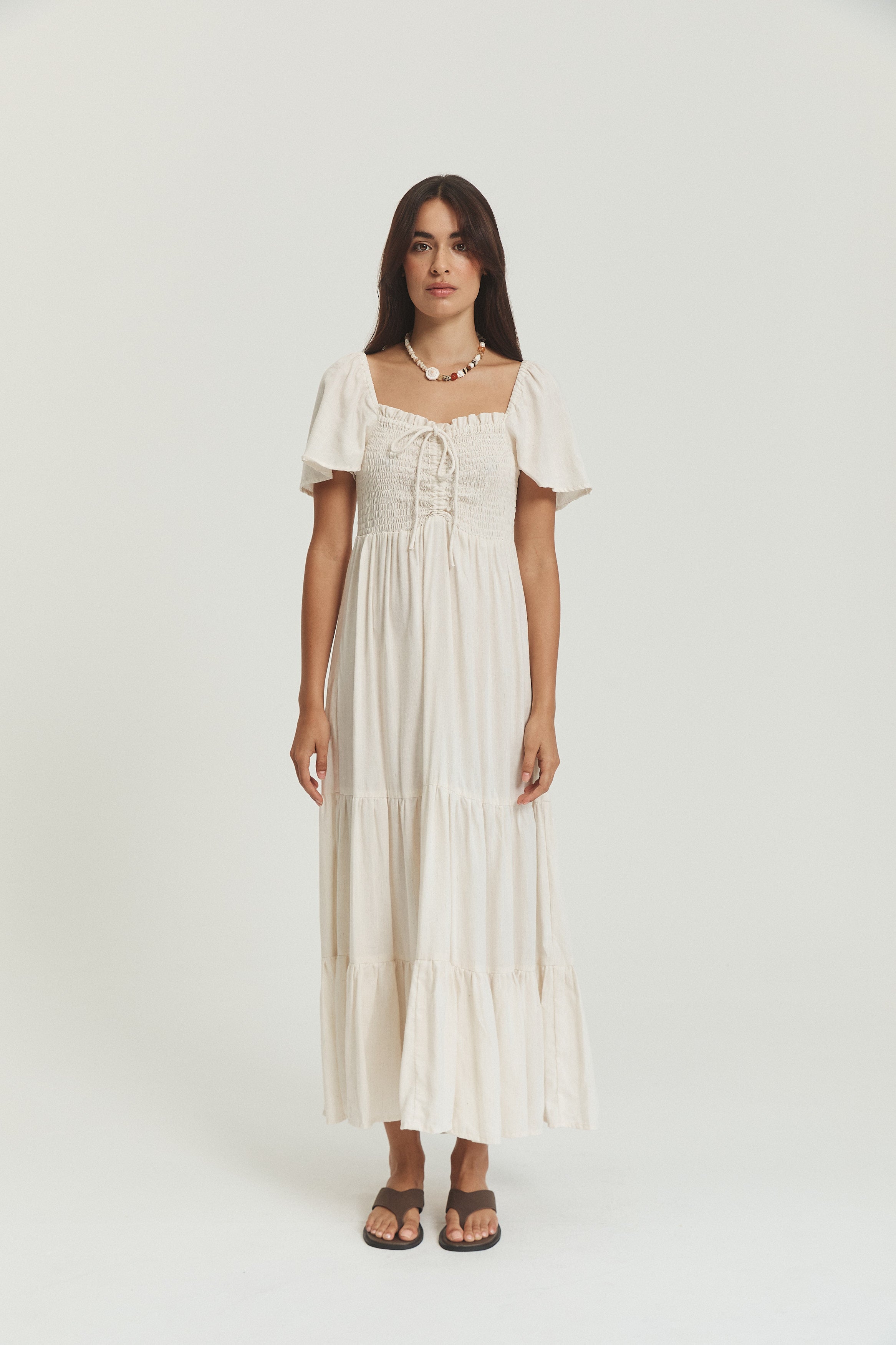 Anais Maxi Dress - Cream image 7