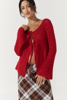 Etta Tie Knit - Scarlet image 3