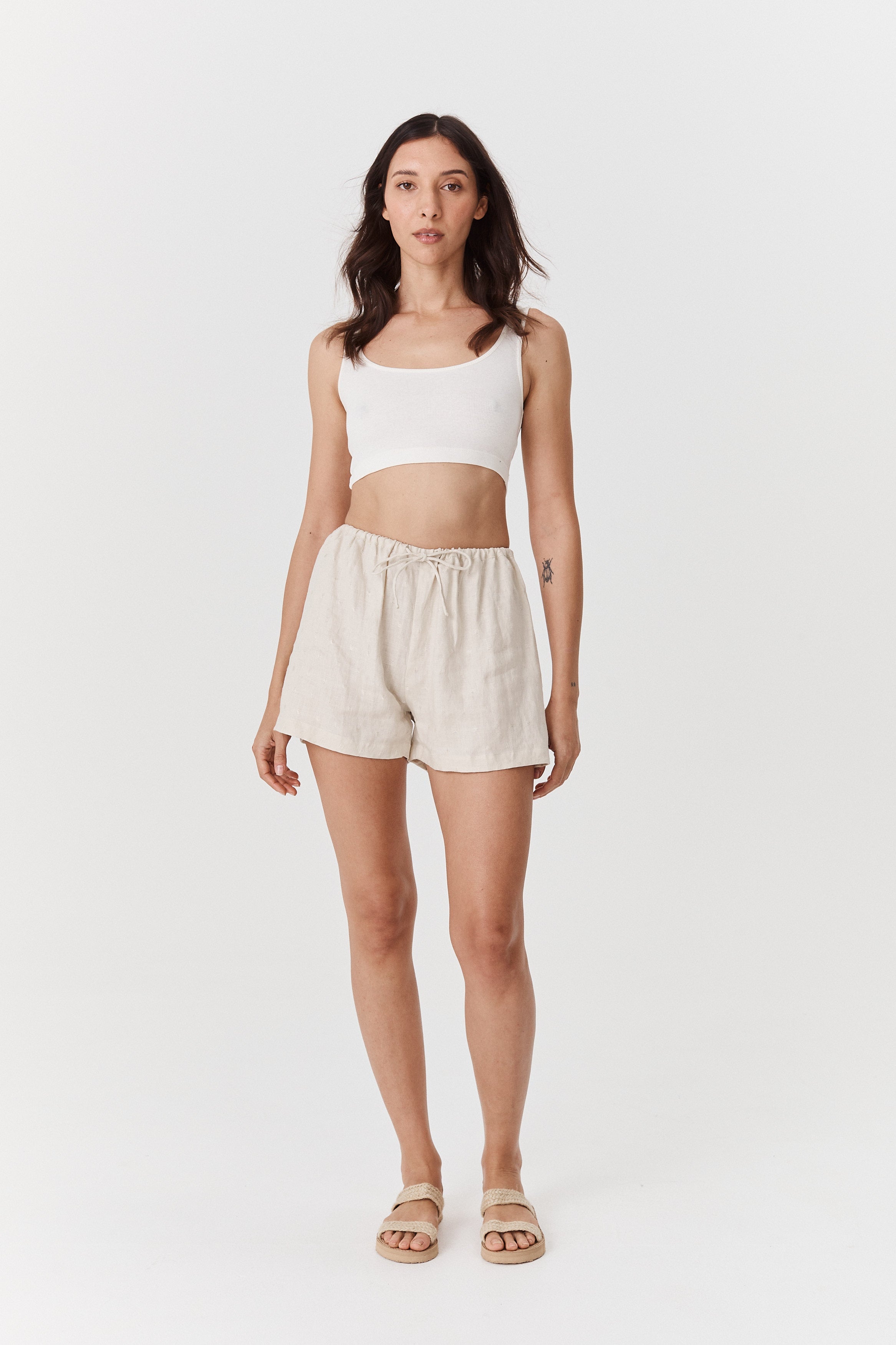 Robin Shorts - Distressed Linen image 2