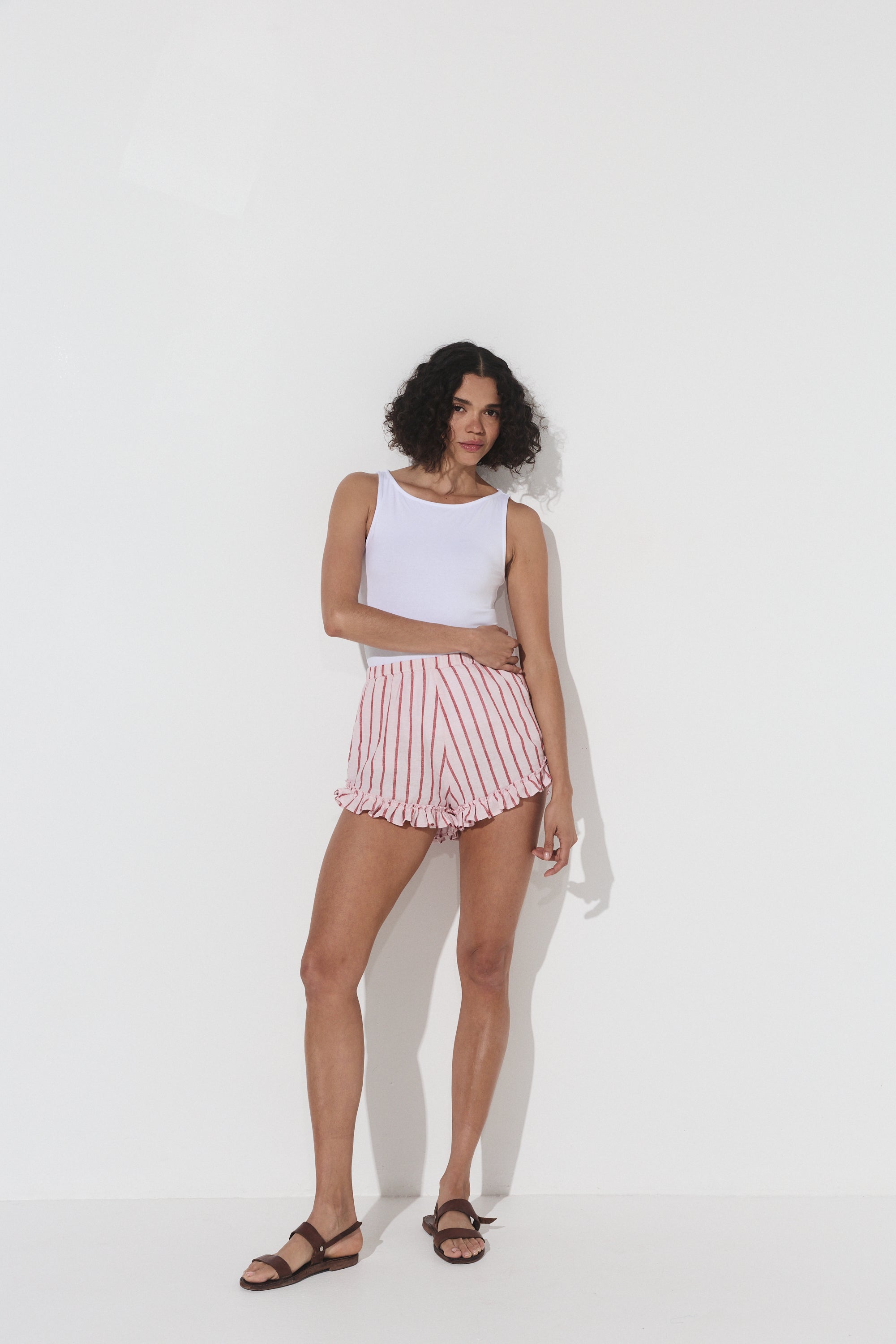 Jeanne Shorts - Stripe Hemp image 6