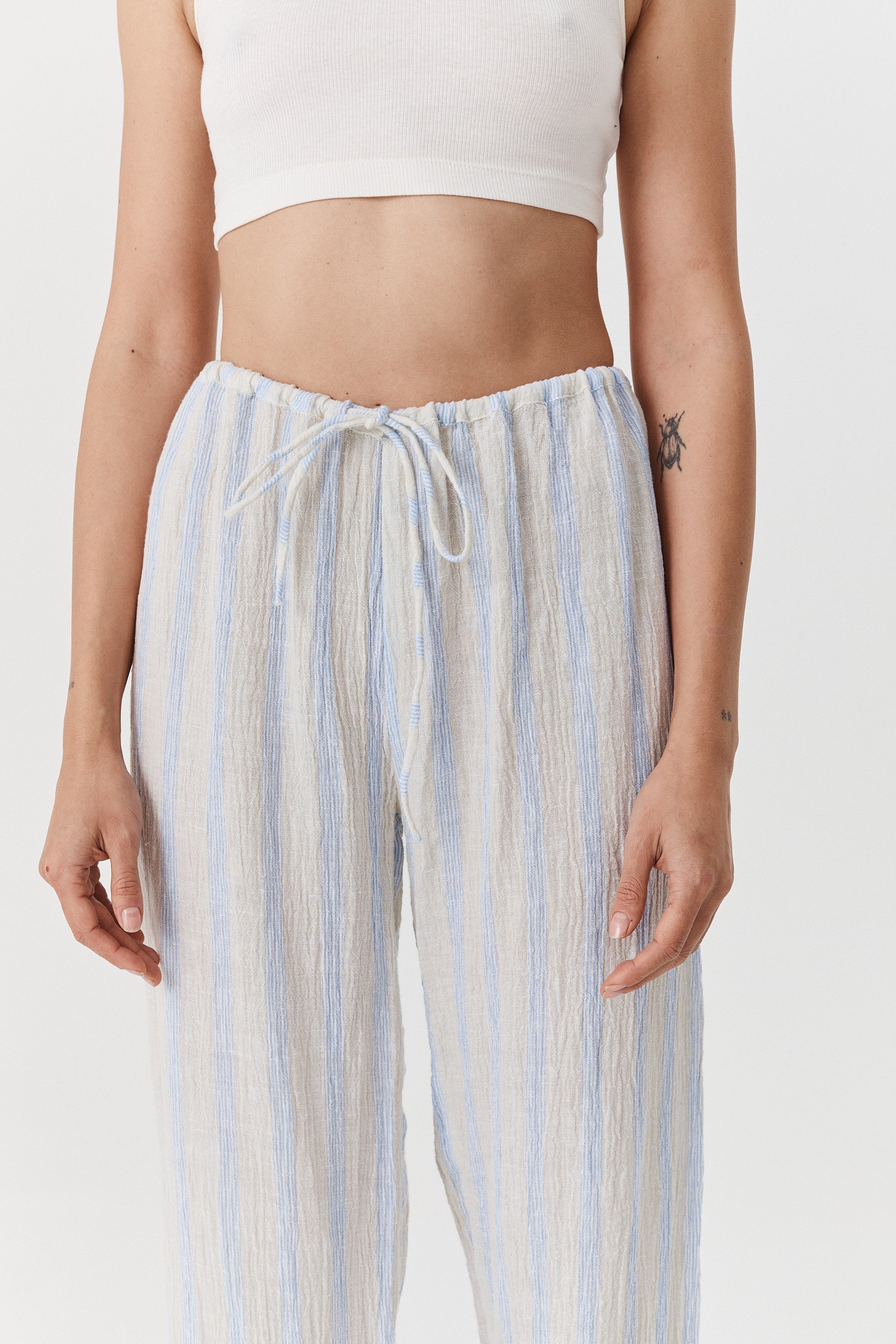 Robin Pants - Striped Crinkle Linen image 12