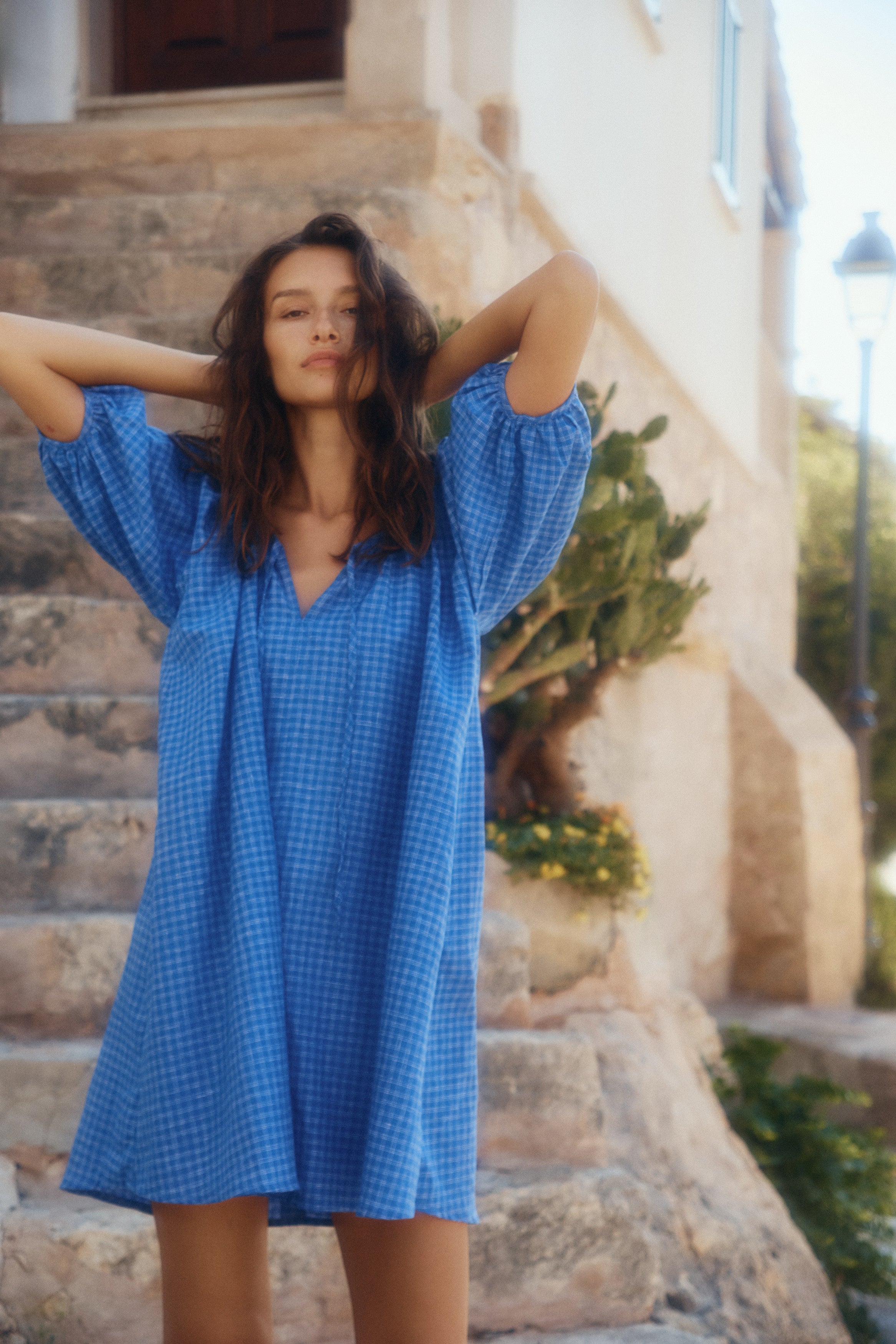 Dory Smock - Cerulean Hemp image 1