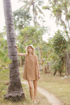 Classic Linen Shift Dress - Coffee image 2