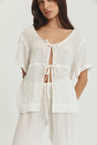 Robin Tie Top - Crinkle Linen image 1