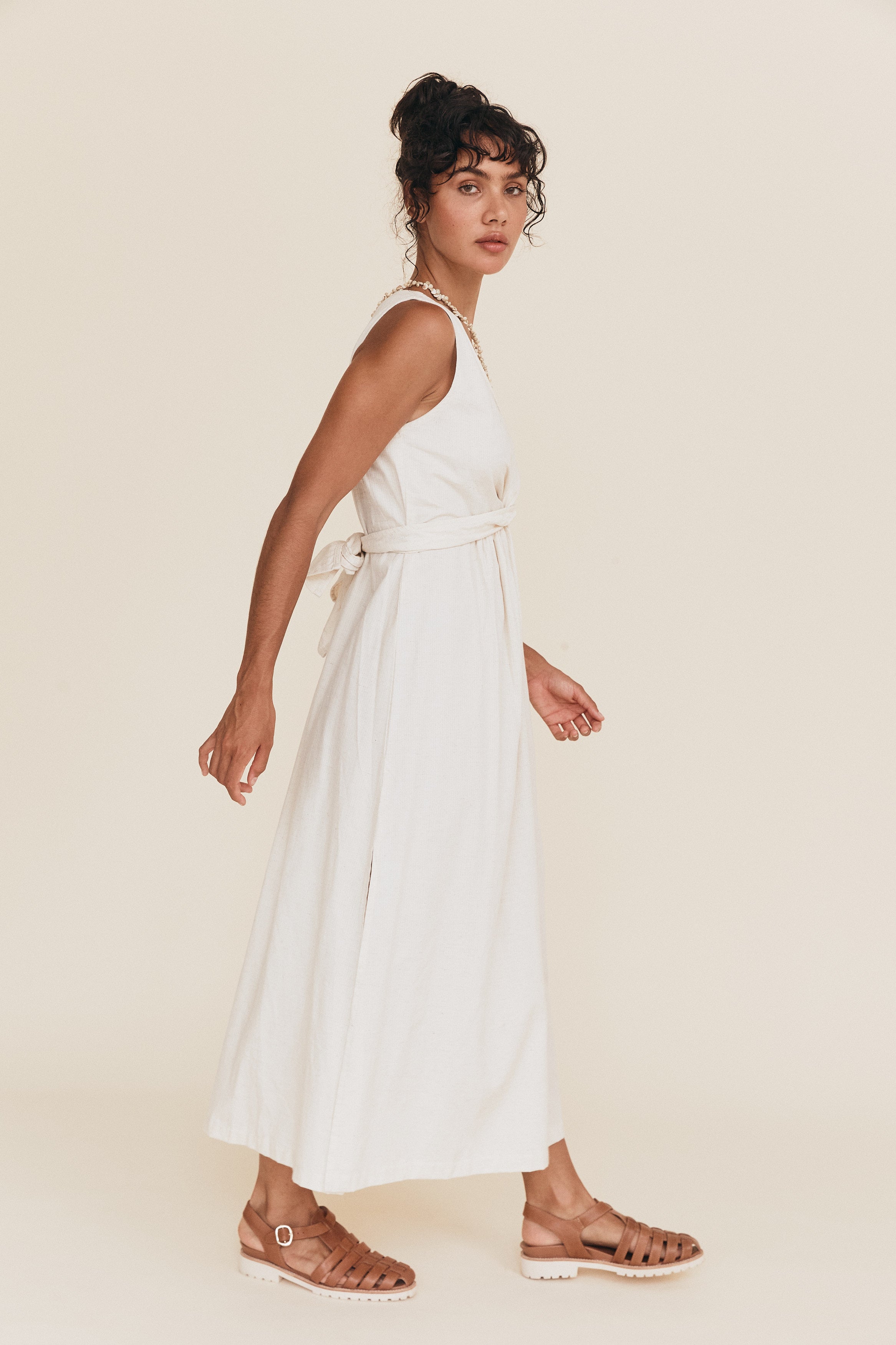 Harper Wrap Dress - Cream image 13