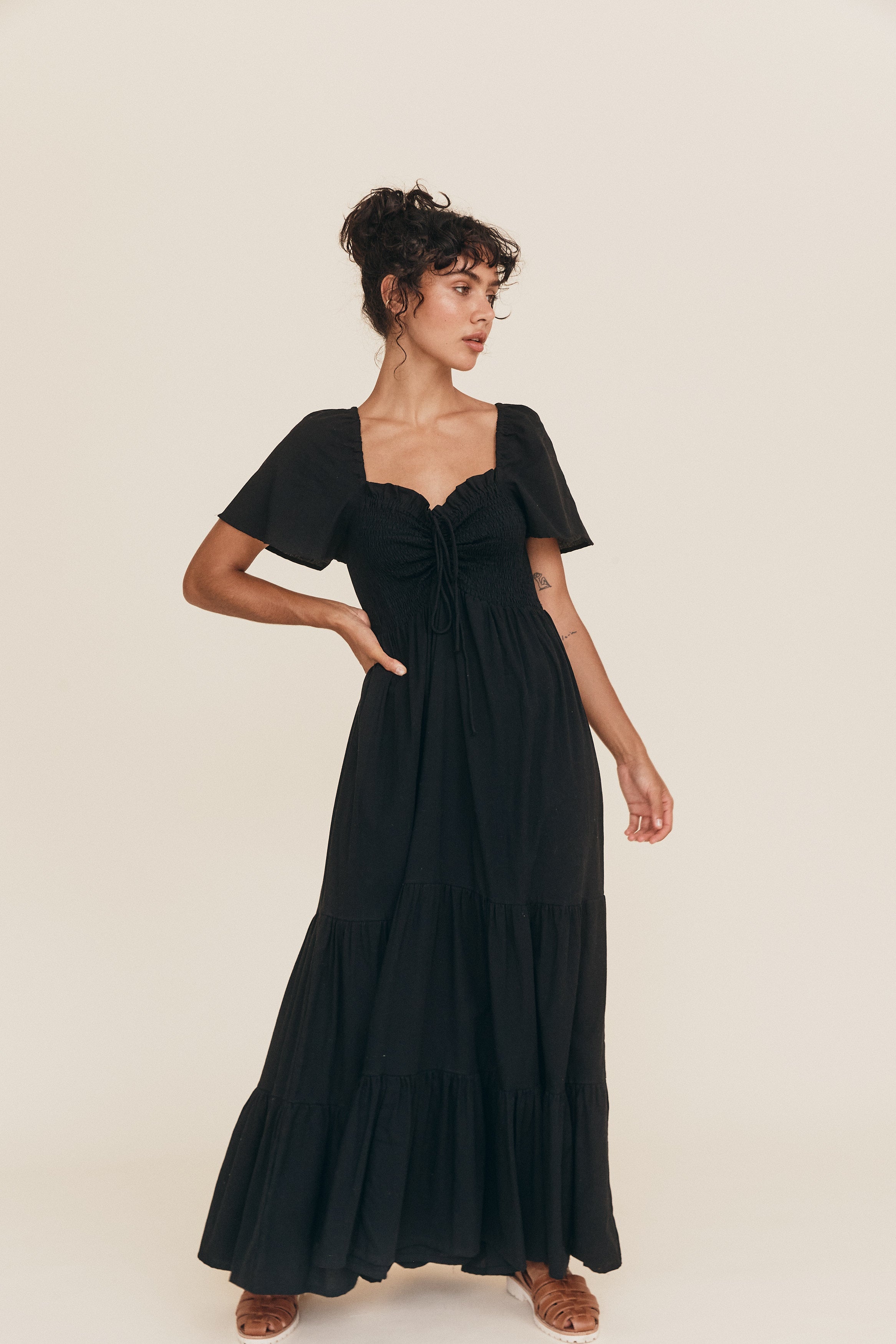 Anais Maxi Dress - Noir image 9