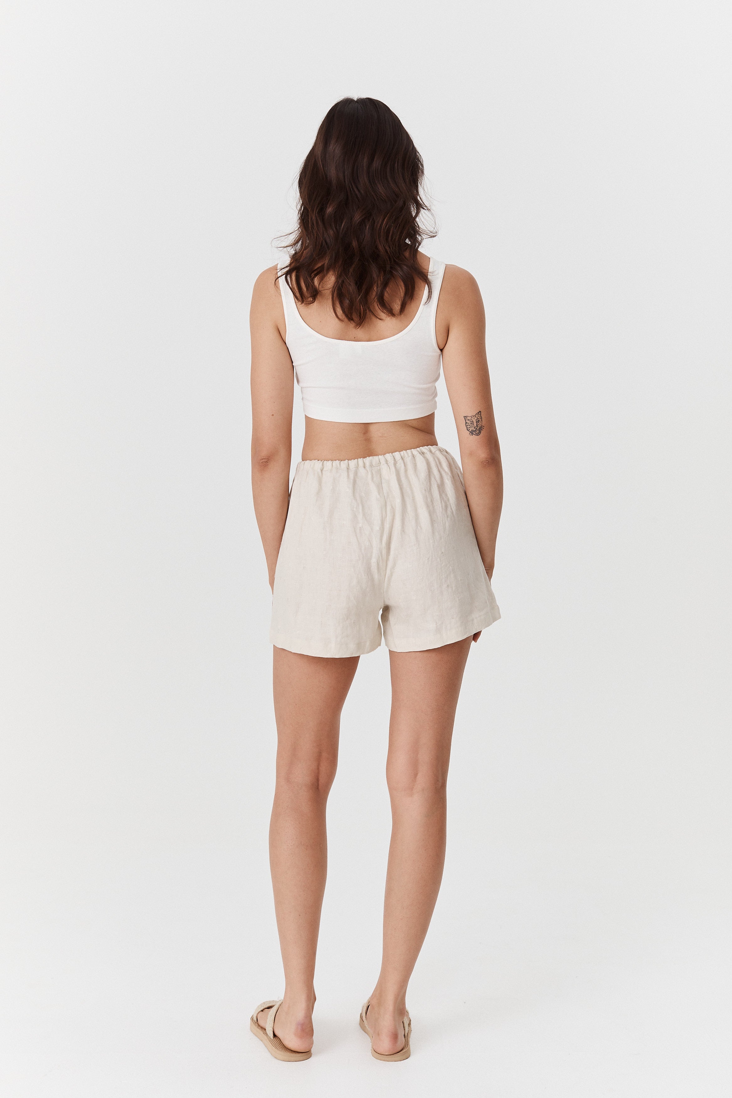 Robin Shorts - Distressed Linen image 3