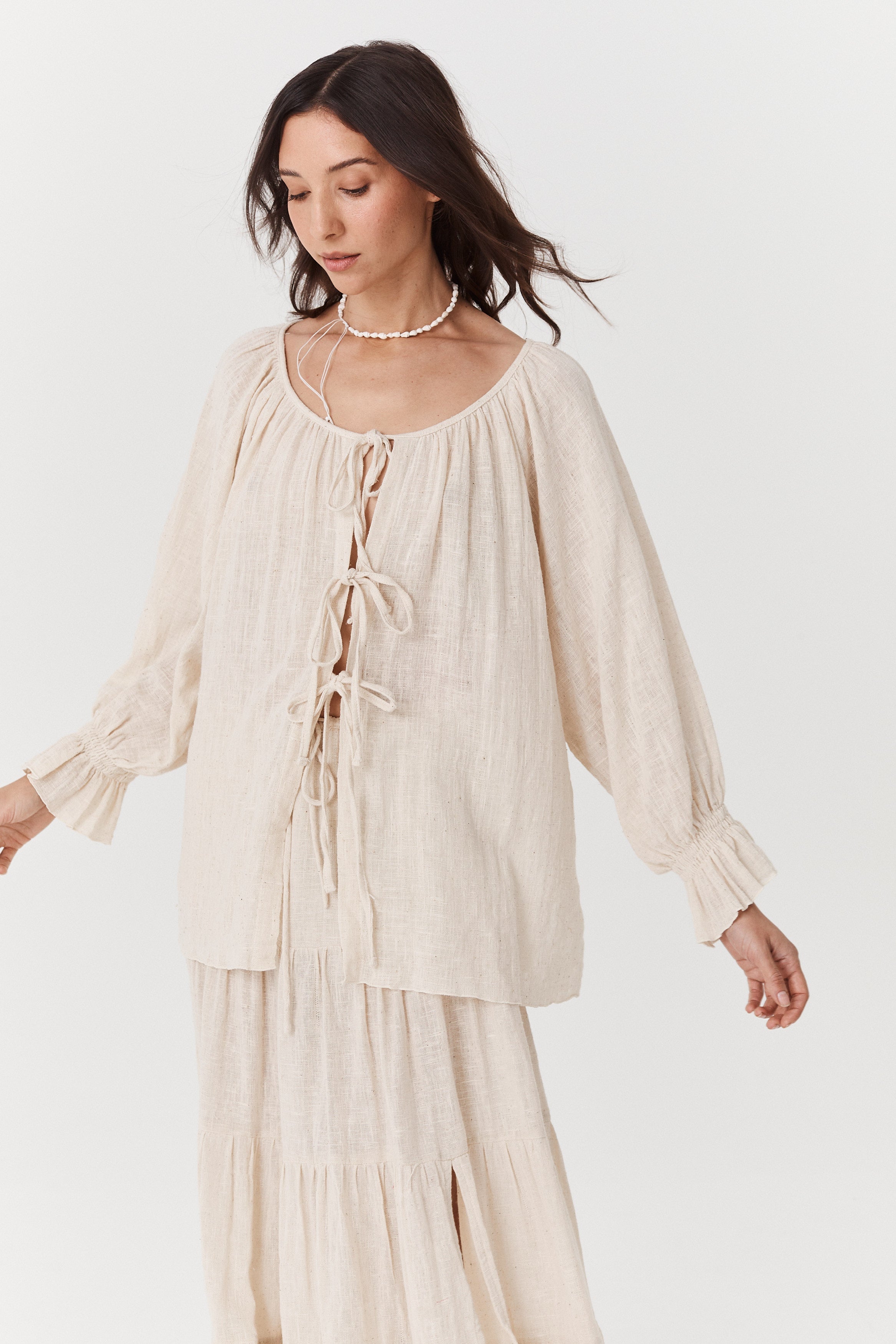 Bette Tie Top - Cotton image 6