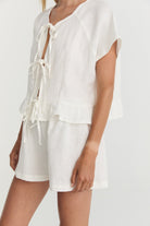 Tabea Tie Top - Soft Washed Linen image 8