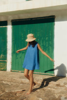 Classic Shift Dress - Cerulean Hemp Linen image 3