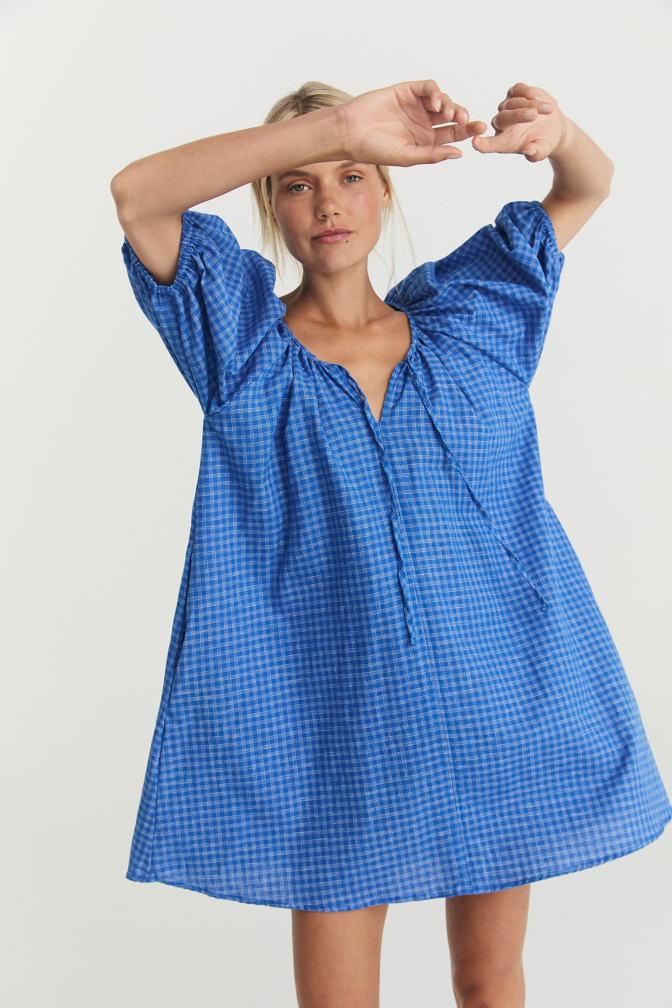Dory Smock - Cerulean Hemp image 0