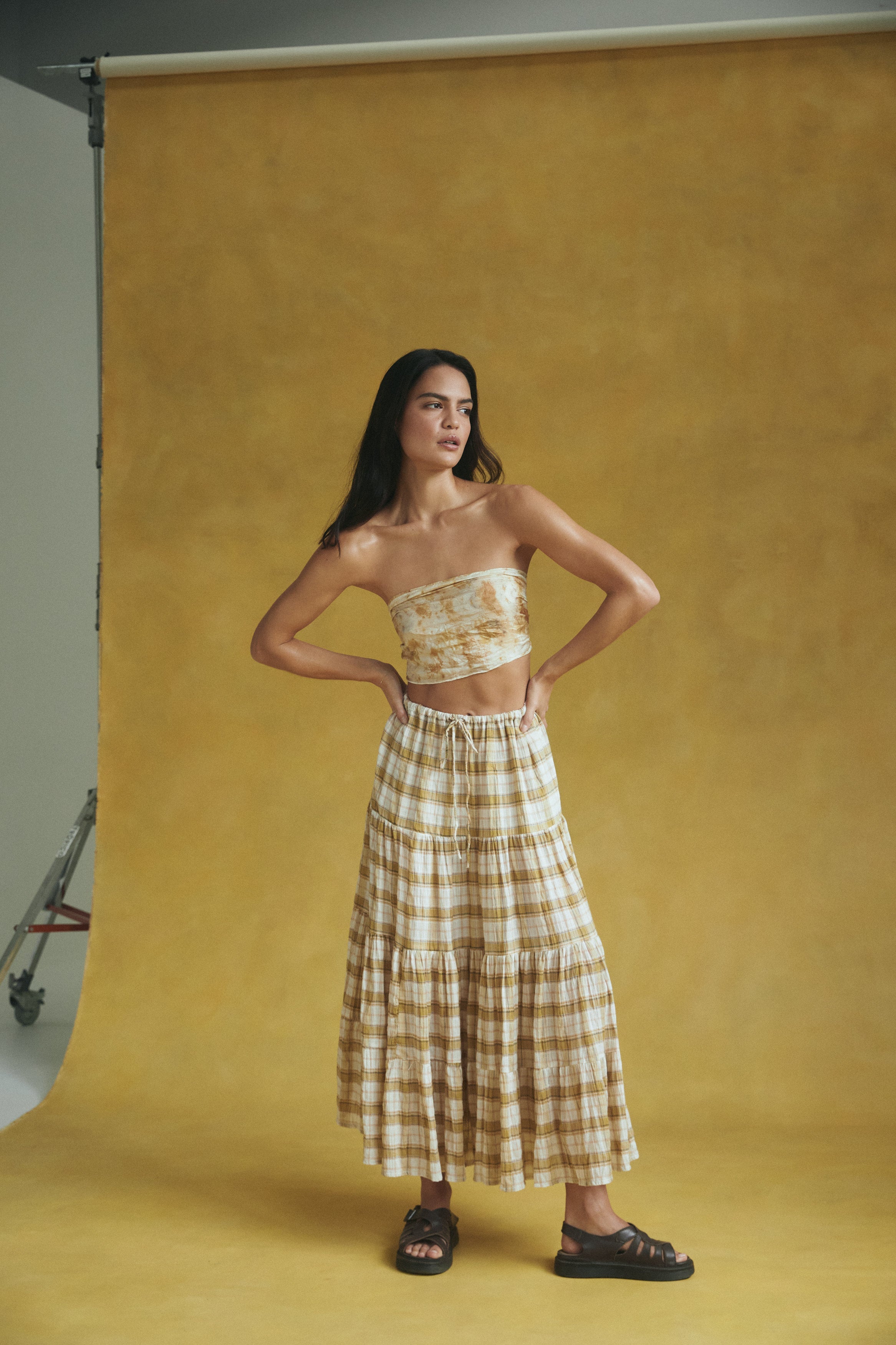 Bette Skirt - Plaid Cotton image 0