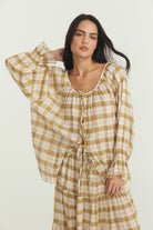 Bette Tie Top - Plaid Cotton image 7