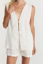 Lois Tie Top - Soft Washed Linen image 6