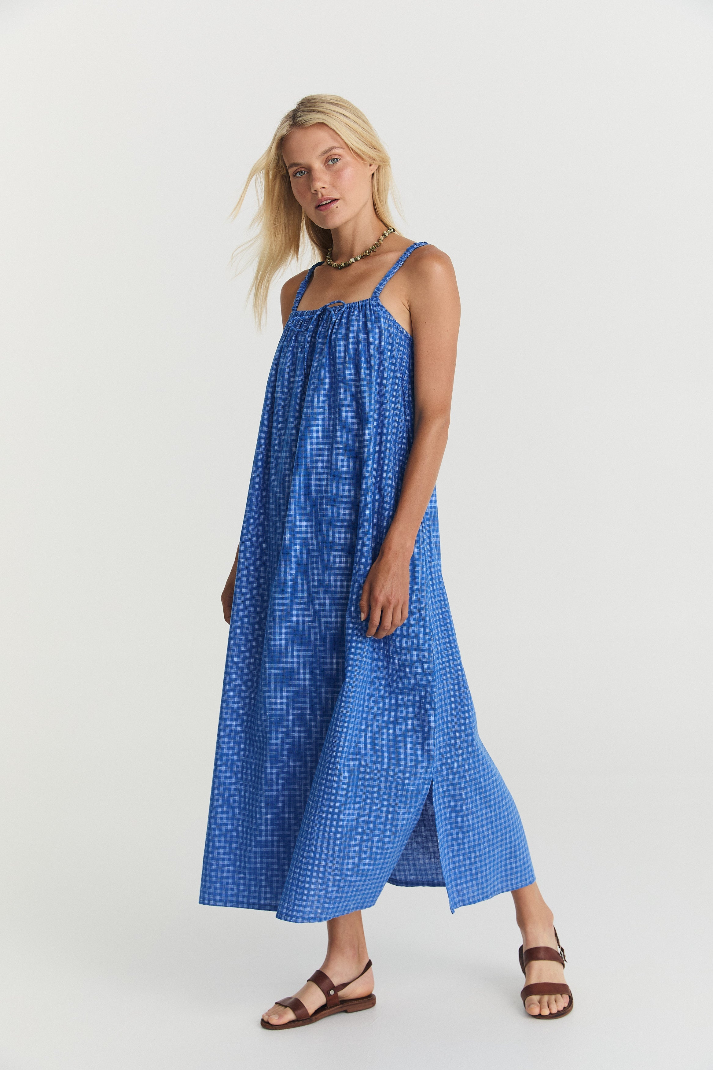 Nash Midi - Cerulean Hemp Linen image 2