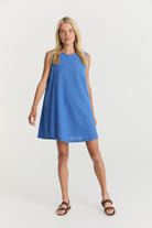 Classic Shift Dress - Cerulean Hemp Linen image 4