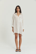 Josie Shirt Dress - Linen Crinkle image 8