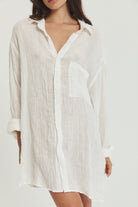 Josie Shirt Dress - Linen Crinkle image 9